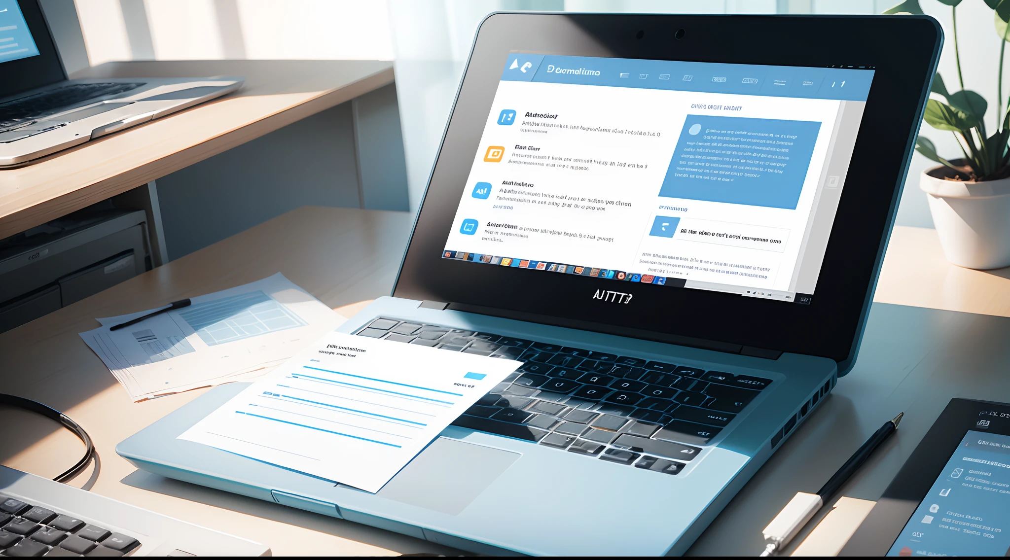 administrative，Simple，PPT illustration，Light blue color scheme --auto