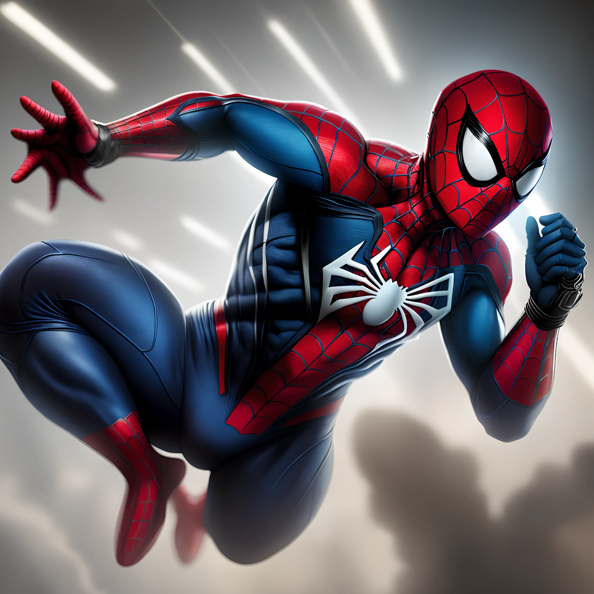 (extremely detailed 8k wallpaper), a medium shot photo of spiderman, intricate, high detail, dramatic, -- no duplicate hands, -- no duplicate legs, -- no duplicate arms