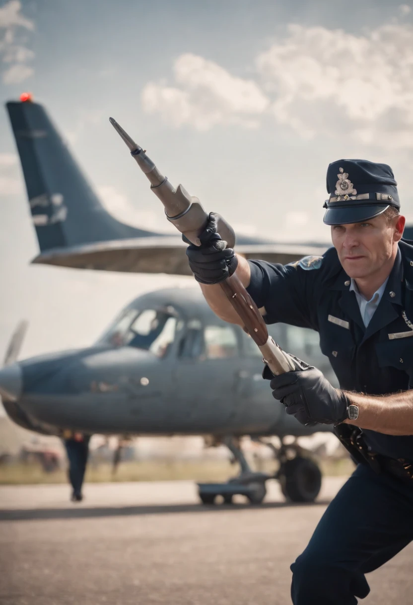 A policeman with a scalpel flies the plane