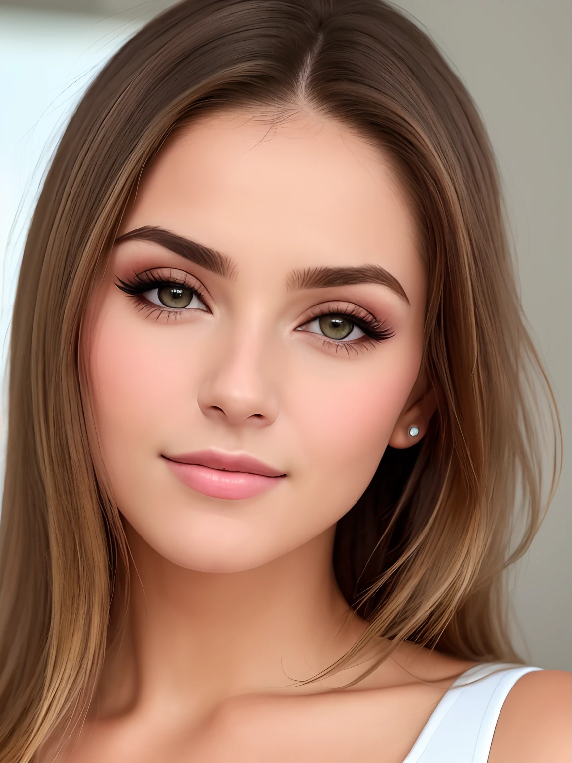 (Fotoreal: 1.4), (Hiperrealista: 1.4), (Realista: 1.3), (soft-lighting: 1.05), (Improved cinematic lighting: 0.9), 32K, 1 menina, Menina de 20 anos, lifelike lighting, Retroiluminado, Luzes faciais, Ray Tracking, (Luz brilhante: 1.2), (Melhoria de qualidade: 1.4), (Pele texturizada realista de alta qualidade: 1.4), olhos grandes detalhados, rosto detalhado, olhos de qualidade fina, (cansado e sonolento e satisfeito: 0.0), close-up do rosto, camisa fachion, (enhance the atmosphere of the body line: 1.1), (Enhance Skin Texture Beauty: 1.1), DJ,