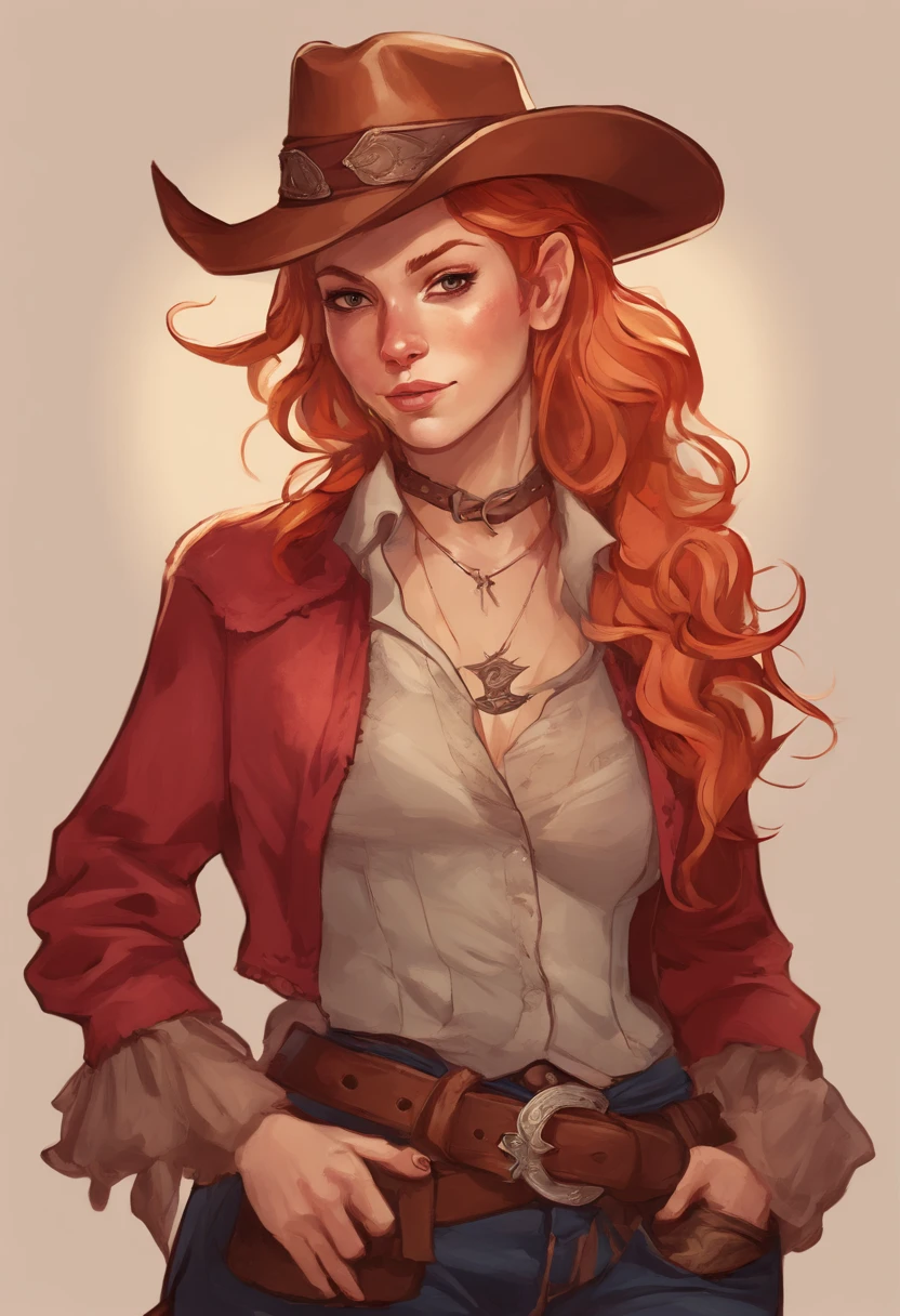 portrait of a woman with horns holding a pistol gun, tiefling, dnd portrait of a tiefling, tiefling female gunslinger cowboy outlaw, tiefling from d & d, attractive tiefling druid, alluring tiefling druid, tiefling rogue, blue tiefling, tiefling bard, cosmic tiefling d&d, dnd character art portrait, dnd character concept portrait. cute young adult alluring light red skin blonde hair, and red horns. Old western style, cowboy outlaw
