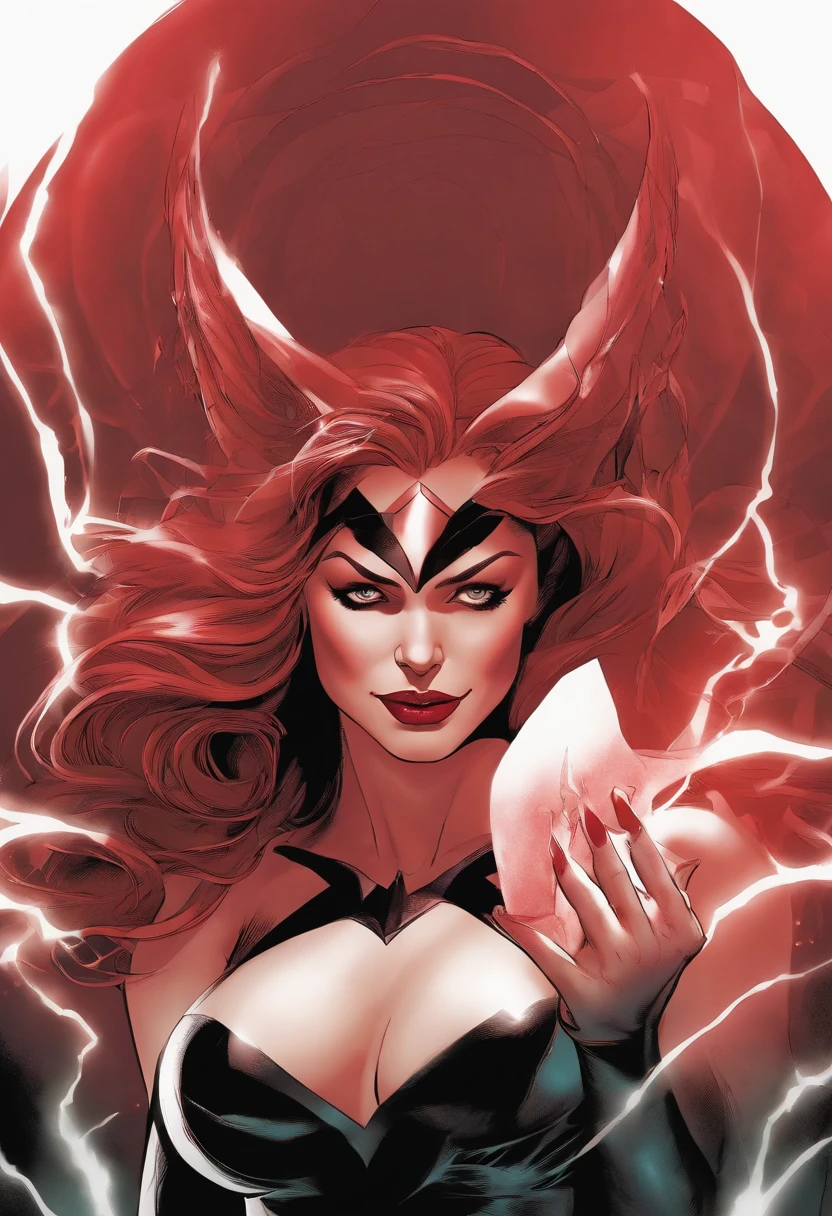 Marvel scarlet witch, pantsless, fingering her pussy