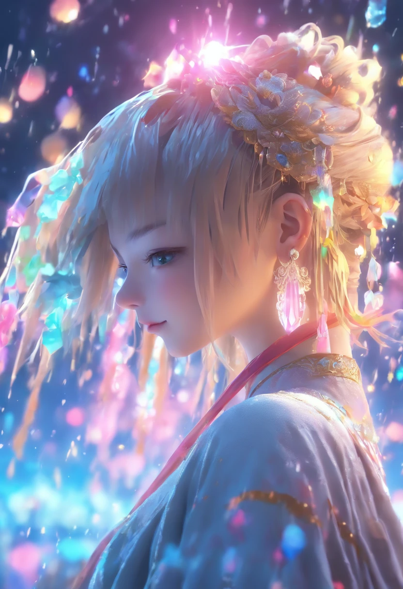 (8k, RAW photo:1.2), ultra high res, dramatic angle, (fluttered detailed color splashs), (((1 girl))), (long hair), (rain:0.9), (Headgear: 1.4), There is an ancient palace beside the girl, Hanfu, (Emphasis), Color ink painting, (splash color), Splash color, (((colorful))), (Sketch: 0.8), beautiful painted, highly detailed, (denoising:0.6), [splash ink], ((ink refraction)), (beautiful detailed sky), moon, highly, detaild, (masterpiece, extremely detailed） CG unity 8k壁纸, masterpieces, ultra detailed), (Stone garlic), , blonde hair, (illustration), Gothic art, cinematic lighting, ray tracing, character chart, best quality, Masterpiece, best quality, best quality, best quality, UHD, super detail, high details, high quality, best quality --v6