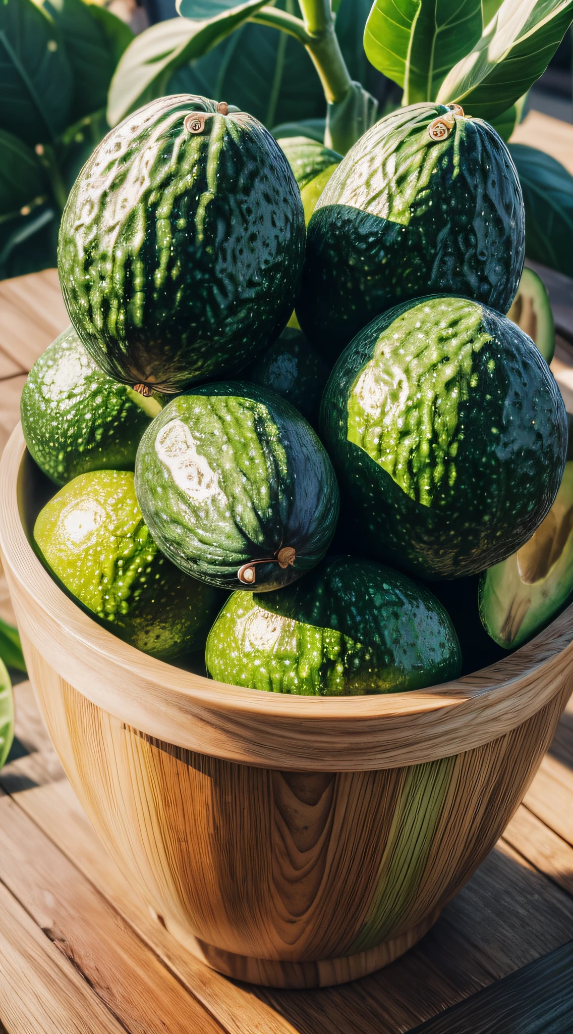 (best quality,4k,highres,masterpiece:1.2),ultra-detailed, vivid colors, realistic, large avacado, fresh avacado, ripe avacado, delicious avacado, vibrant green, succulent fruit, detailed skin texture, glossy surface, natural lighting, close-up view, mouthwatering, healthy snack, organic produce
