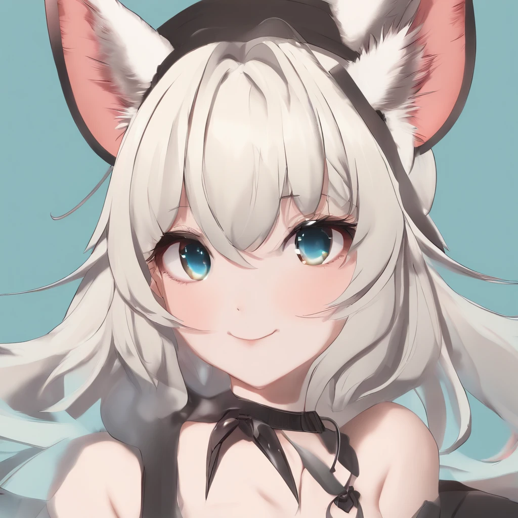 black hair, hair bobbles, wince, longeyelashes, solid circle eyes, fake animal ears, light smile, ear blush, fang, Surrealism, drop shadow, anaglyph, stereogram, tachi-e, pov, atmospheric perspective, 8k, super detail, ccurate, best quality