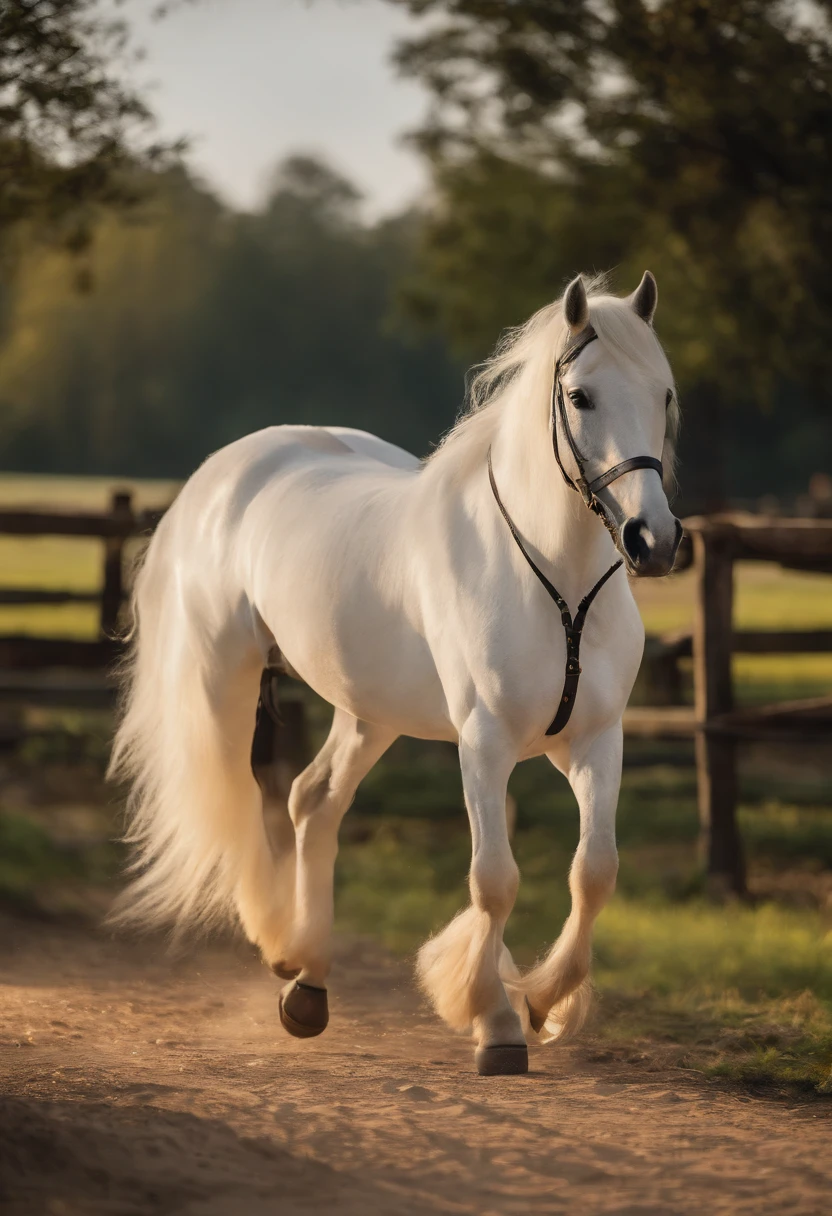 Magazines,(((Super cartoon))),(((A white cartoon horse))),He wears a big gold medal around his neck,Wears a spotted vest on the top,Denim shorts on the bottom,Long white hair that floated up,Naughty expression,HD Real,Black eyes,Flying figure,HD picture,Sony SLR lens,Shoot at medium distance,Soft lighting,tmasterpiece