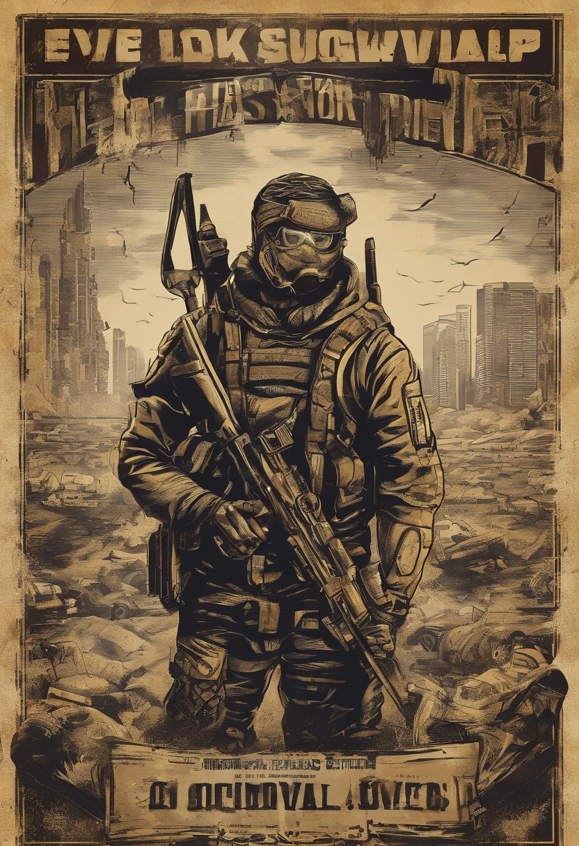 capa de livro, Post apocalyptic, survival