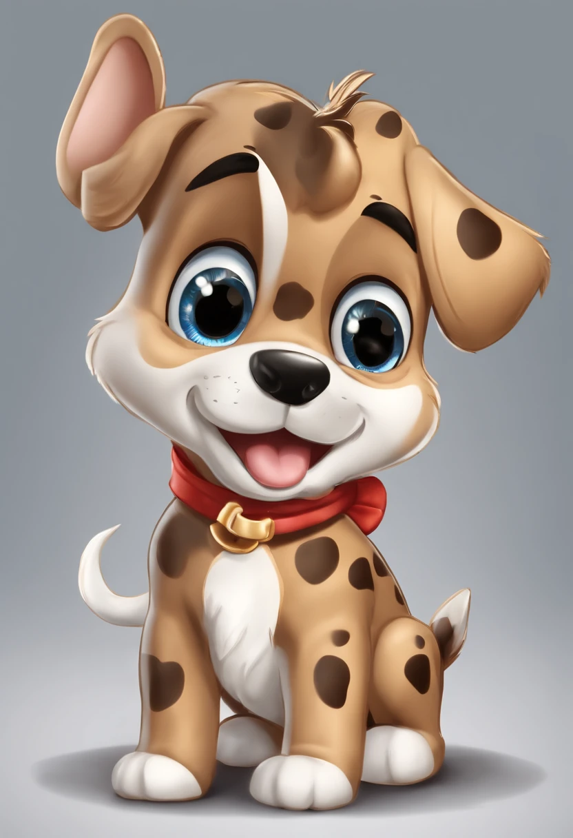 (((Cartoon Character 1.3))),(((Being standing up))),(((A cute super cute puppy with a bone in his mouth:1.4))),Wears a spotted vest on the top,Denim shorts on the bottom,Naughty expression,HD Real,Black eyes,Flying figure,HD picture,1/3. Leave blank,Sony SLR lens,Shoot at medium distance,Soft lighting,tmasterpiece