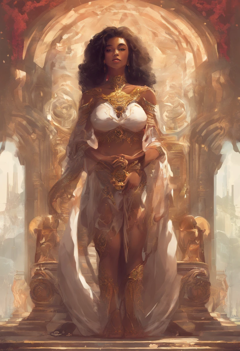 2d, cheDark Fantasy,(masterpiece, best quality, ultra-detailed, highres, best illustration),perfect face, ((solo, solo focus, full body)),sidelighting, lustrous skin,(bloom), (shine), ray tracing,1girl, solo, full body, dark skin, completely nude , exposed breasts, exposed vagina, no jewelery, dark-skinned female, multicolored hair, lips, blond hair, upper body, brown eyes, breasts, vagina, bare shoulders, hair ornament, makeup, long hair, black hair, very dark skin, dreadlocks,depth_of_field, city background,very detailed background,extreme light and shadow,(detailed eyes), (beautiful) beautiful detailed eyes, perfect lighting , perfect anatomy,(extremely detailed illustrated 8k wallpaper),(masterpiece), (best quality), (ultra-detailed), (best illustration),(best shadow), vivid colors, portrait