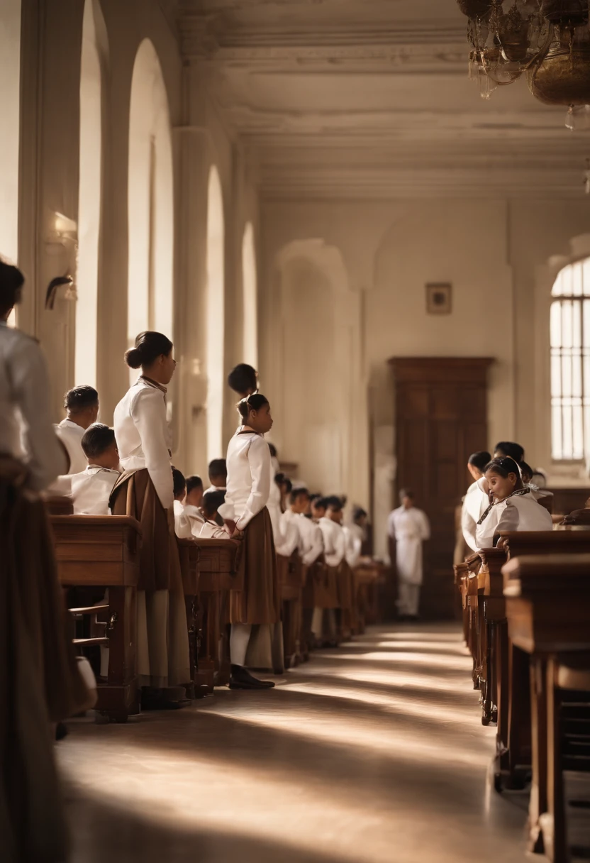 Royalty and nobility、A school attended by the majority of millionaire's sons、There is a caste in the school, pure、Both where you sit in the classroom and what you wear are determined by caste.The royals are in the front row in white uniforms and top-of-the-line desks、Commoners are in brown uniforms and in the last row of modest desks