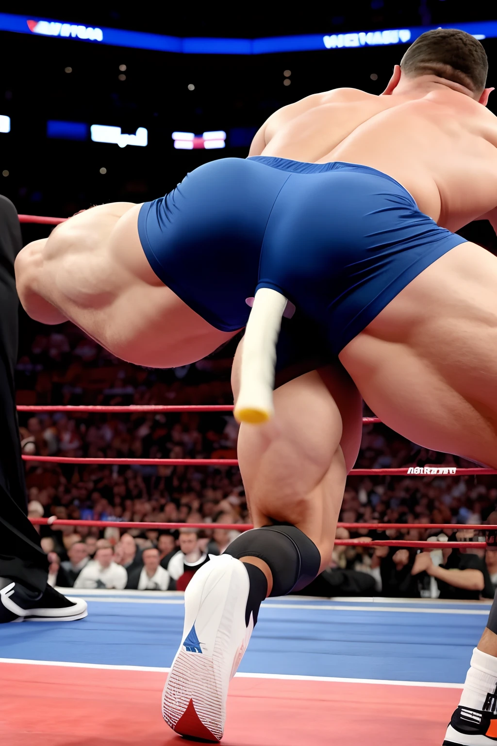John cena pulling sweatpants down to show hairy muscular butt