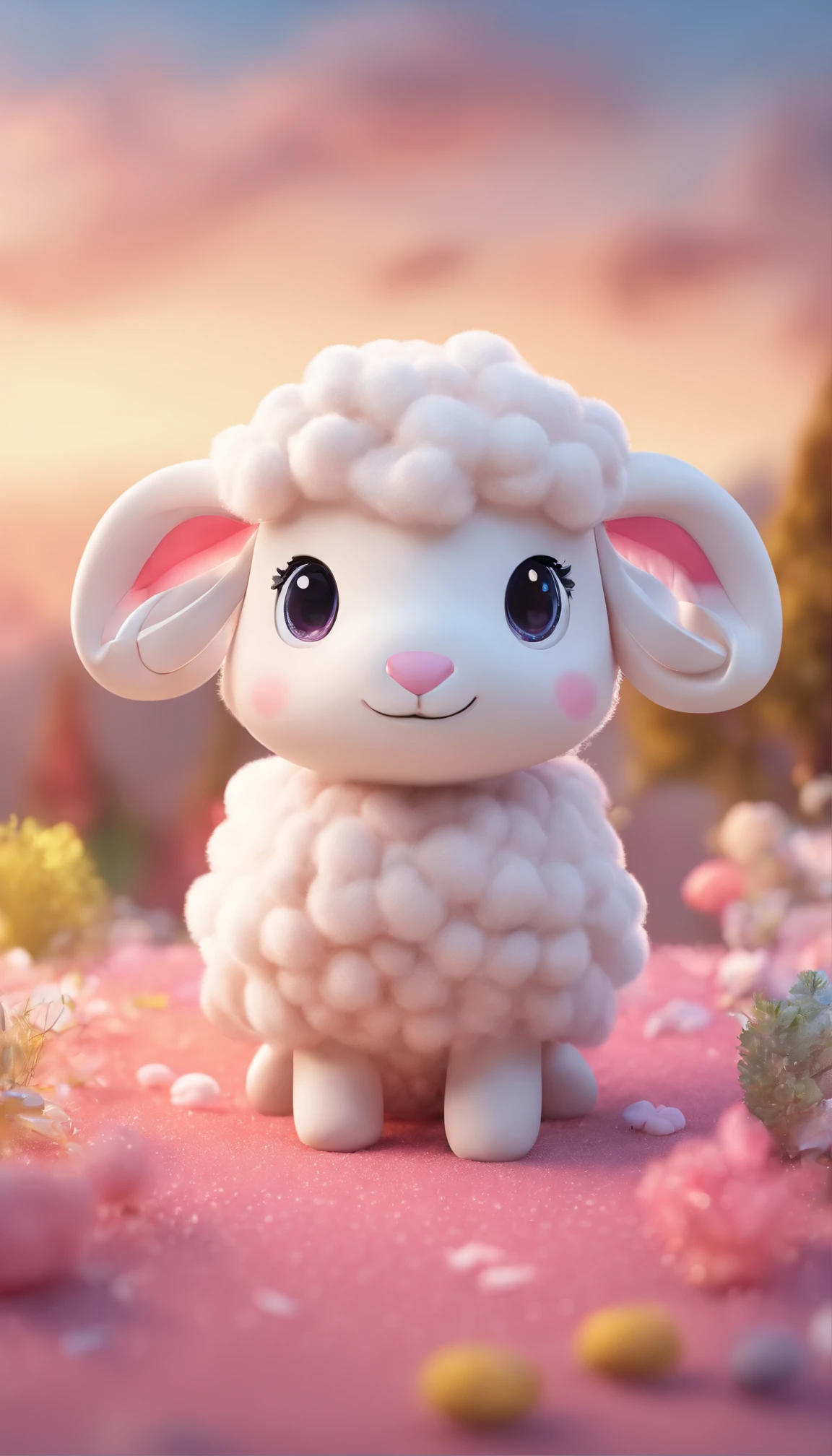 (cute chibi:1.2, white-winged, fluffy) sheep in knit cap, (angelic, adorable) (white,colorful) wings, (soft pastel, light) color palette, (dreamy, ethereal) winter atmosphere, (bright, luminous) lighting, (fluffy, billowy) white clouds, snow, (playful, joyful) expression, (sparkling, shiny) eyes, (charming, tiny) hooves, (delicate, bouncy) wool, (happy, peaceful) vibe, (simple, minimalistic) background