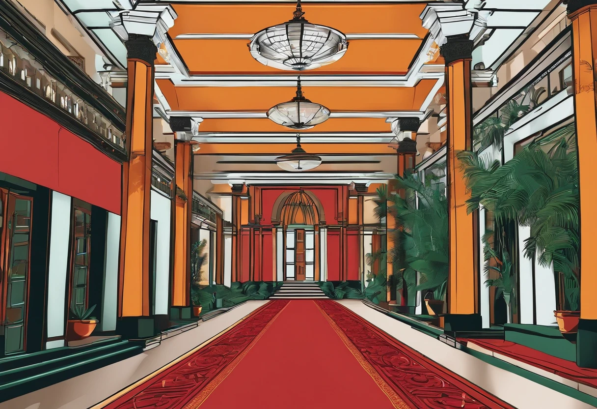 Adobe illustrator,Hui-style architecture,Vector illustration,buliding(solid color backdrop:1.2)