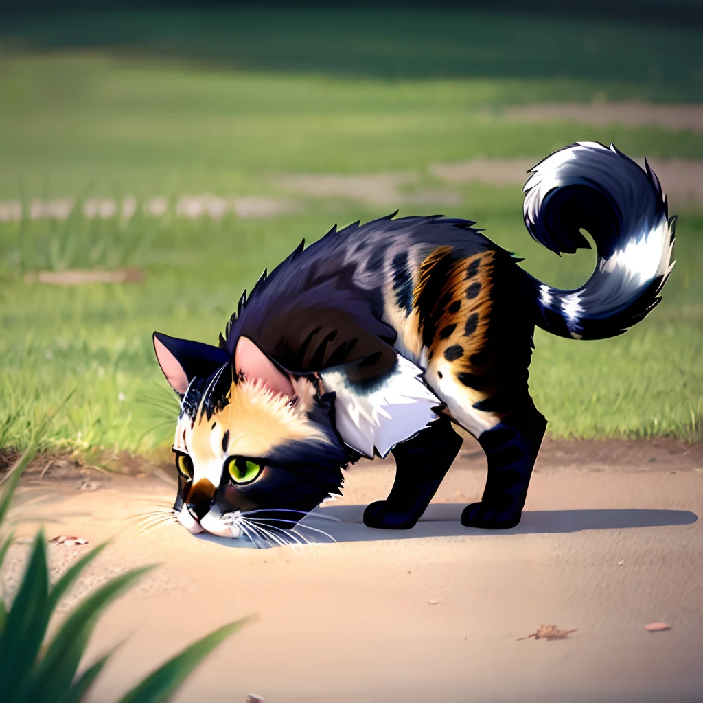 bowing cute animal Anime style
