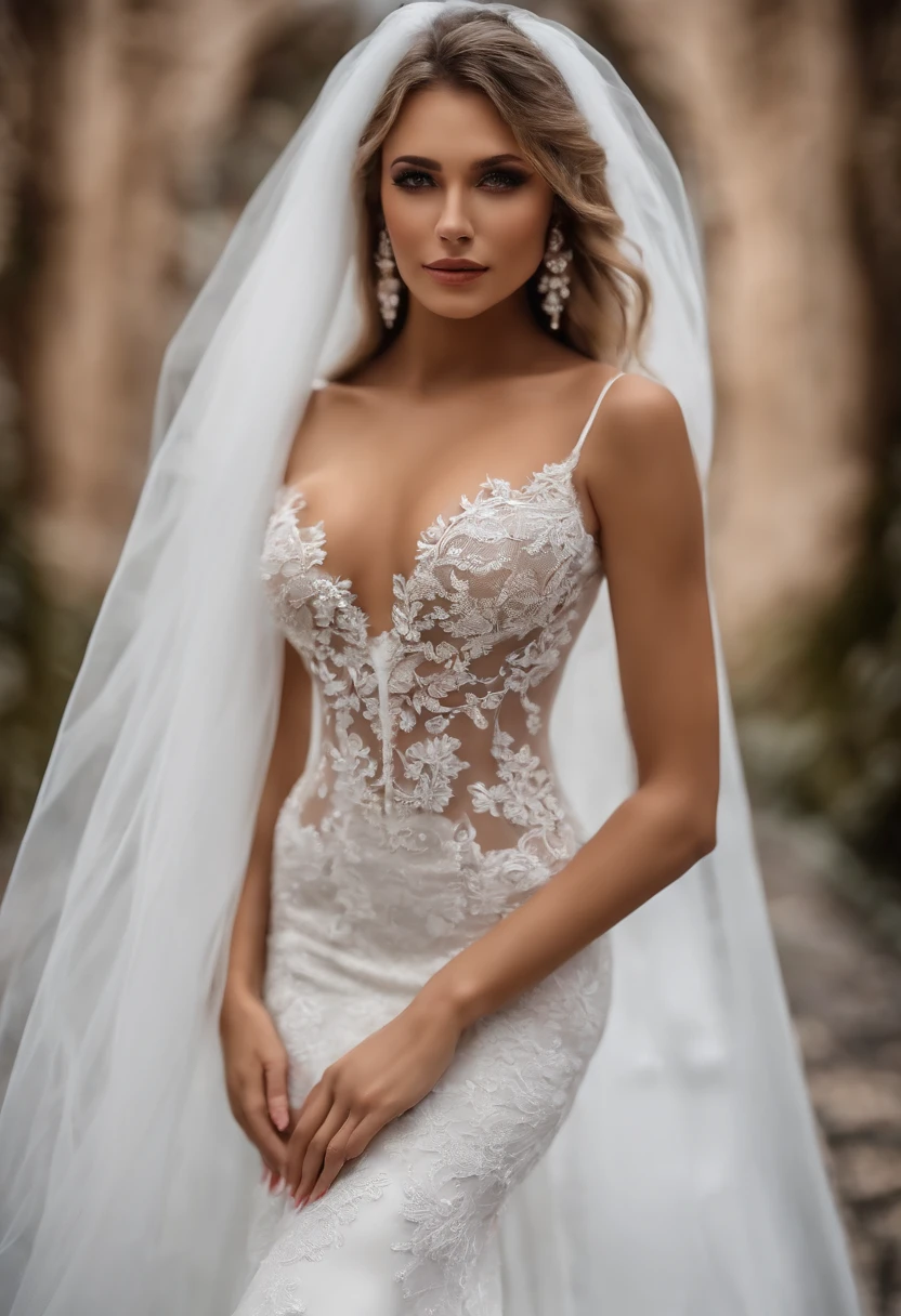 Sexual Fun Wedding Dress Lingerie,Beautiful breasts,Sit and spread your legs,seductiv,Realiy,