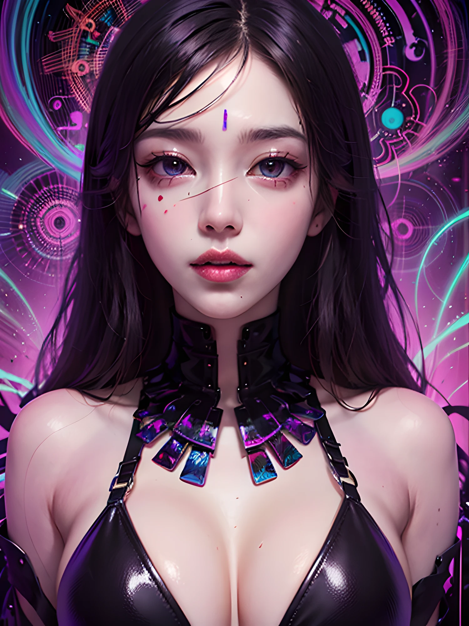 Seductive psychedelic horror, Trippy Hentai, Body horror, Sex, Real breasts, Surreal Sex, LSD trip, Sensual, Psychedelic Sex, provocative, Colorful, Glowing