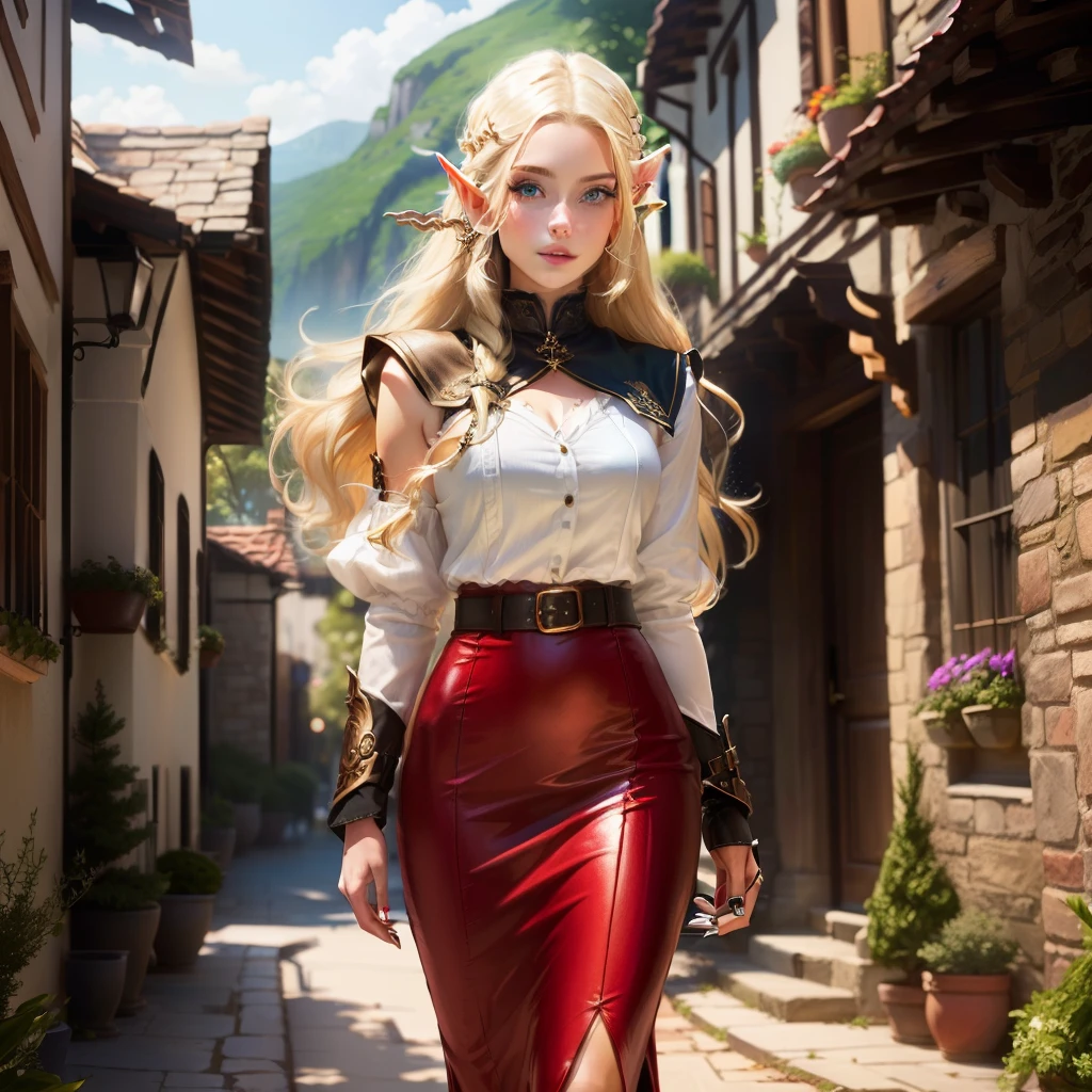 Picturesque Blonde Elf