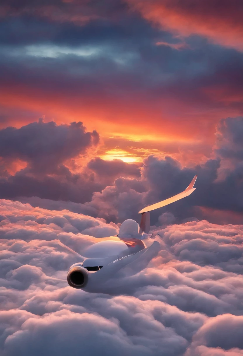 Close-up of cloudy sunset and airplane flying in the sky, Amazing skies, Amazing skies, Stunning sunset, brilliant sunset, A very colorful heaven, Amazing reflections of the sky, Colorful clouds, colorful sunset, Sunset clouds, Cloudy sunset, Glowing clouds, fire in the sky, Fire reflection, Spectacular sunset, Beautiful sunset, Colorful sky, Fire from the sky