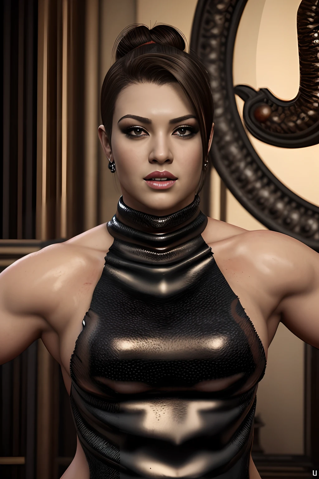 Suckable , cow like , A highly textured, gooey and putrid realistic heavy physique, extremely voluptuous, curvy, thick hips, girl monster. scary and lusty, blood Sucker Demoness, detailed eyes, Best quality, uhd,8k, 32k