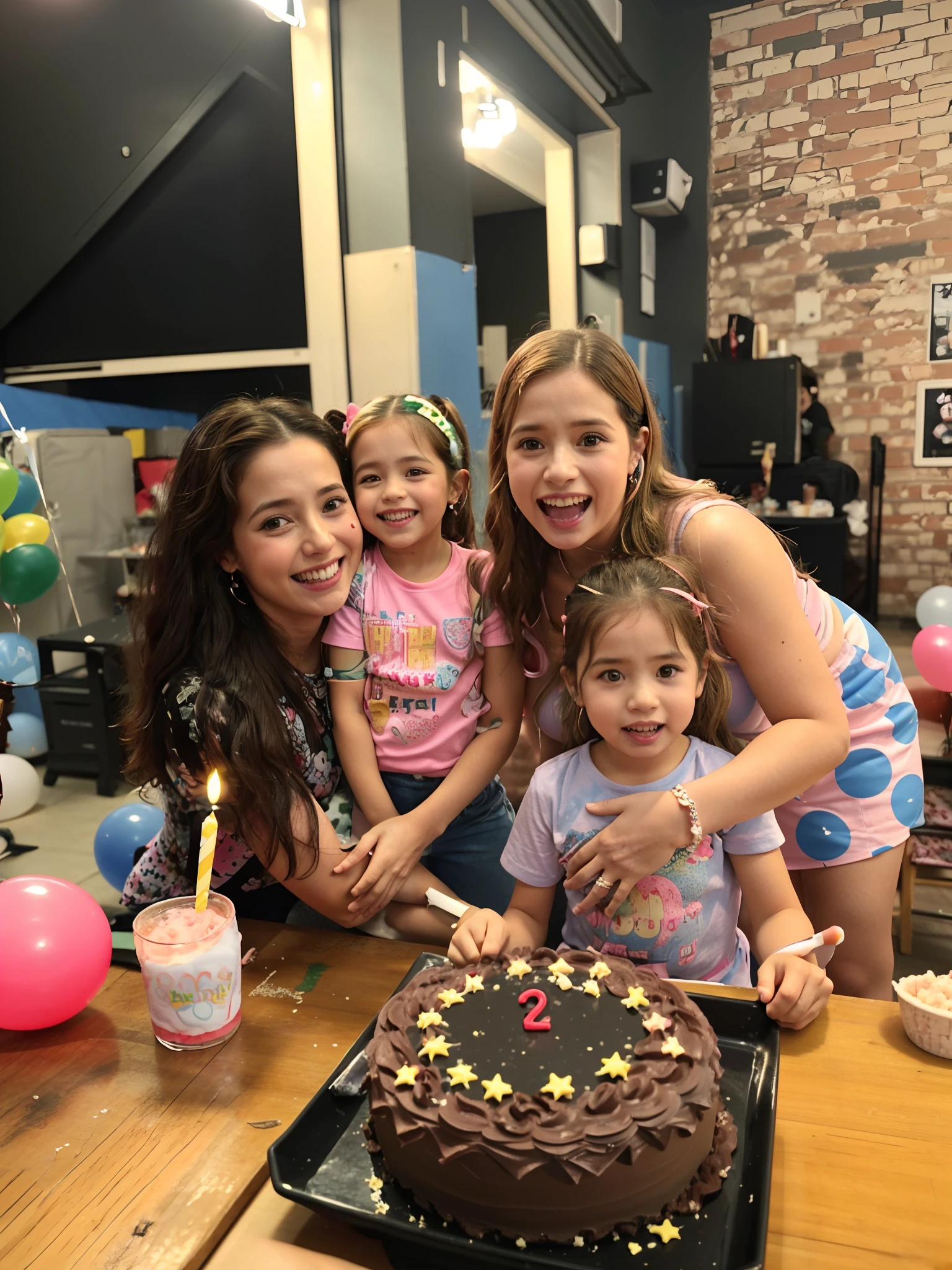 There are three women and a posing for a photo, birthday party, at a birthday party, happy birthday, celebrating a birthday, Directed by: Nandor Soldier, especial, 🤬 🤮 💕 🎀, 3 5 year brazilian mother, imagem de perfil, exclusivo, 2 anos, 😭 🤮 💕 🎀, Marischa Becker