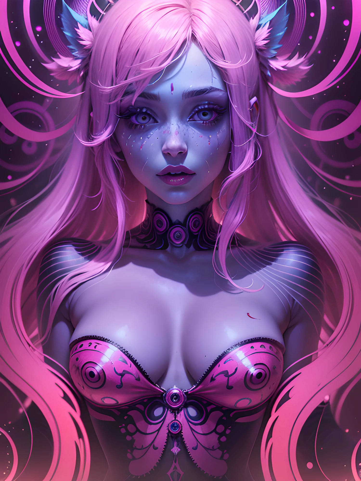 Seductive psychedelic horror, Trippy Hentai, Body horror, Sex, Real breasts, Surreal Sex, LSD trip, Sensual, Psychedelic Sex, provocative, Colorful, Glowing