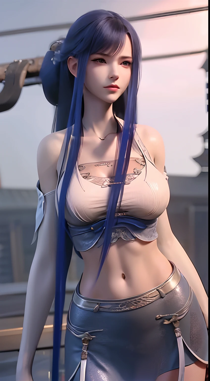 Beautuful Women,emaciated,Tall figure,croptop tanktop,,Black hair,Long hair,Messy hair,hand on her own chest,camisole,Crop top,garter_belt,in summer,rain,Night,浴室