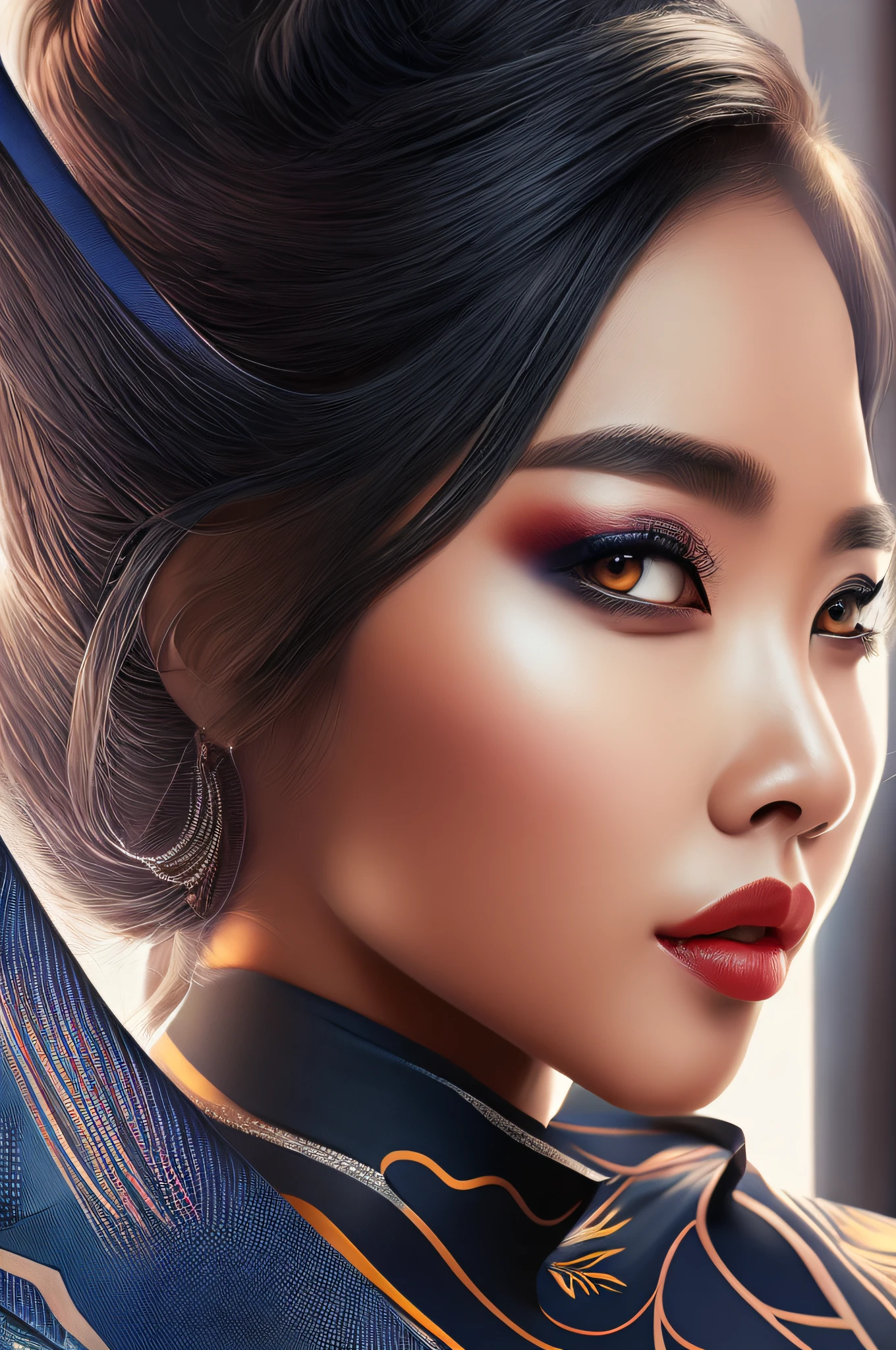 Masterpiece, Best Quality, Illustration, Ultra-detailed, finely detail, hight resolution, 8K Wallpaper, Perfect dynamic composition, Beautiful detailed eyes, fitness wear, Natural color lip, Indonesian,
