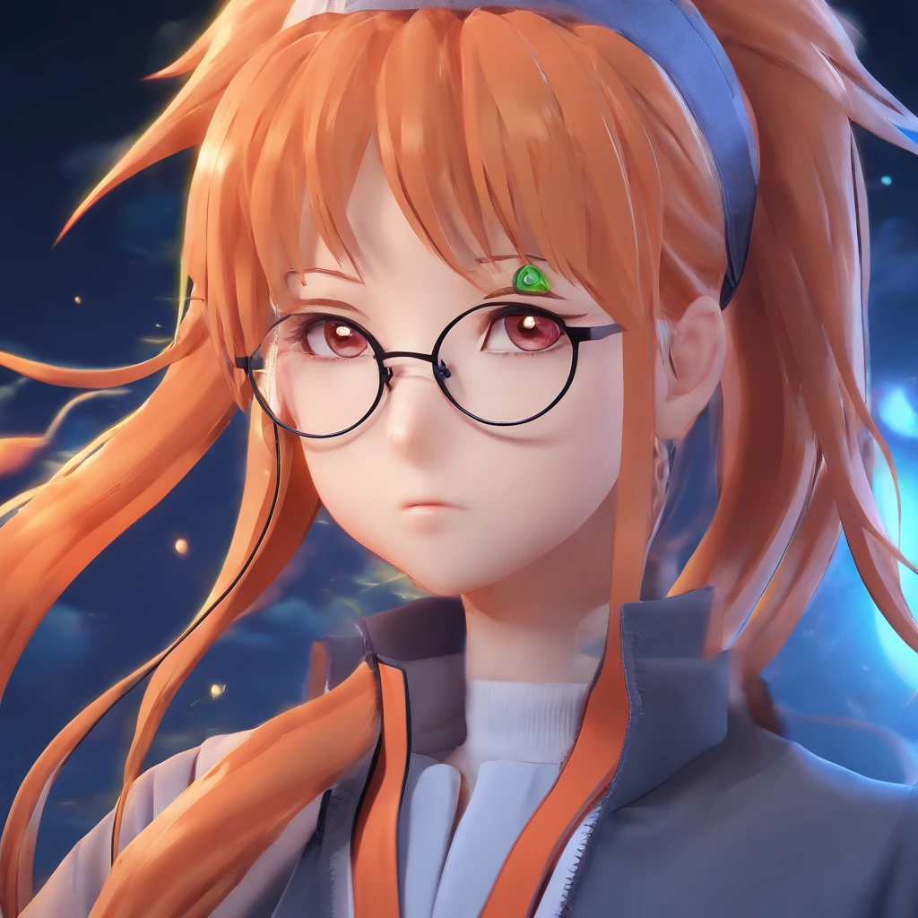 Anime girl with glasses and long hair, visual anime de uma bonito, estilo anime. 8k, Pin no anime, anime vibes, estilo anime 4K, anime moe artstyle, anime aesthetic, anime girl desktop background, visuais de anime, menina com cabelo real, ethereal anime, Menina animeabelo longo, retrato bonito do anime , anime , Naruto, Anime de Naruto, compartilhamentoum plano de fundo, night time, Escuro , Compartilhamento , wearing Naruto's headband