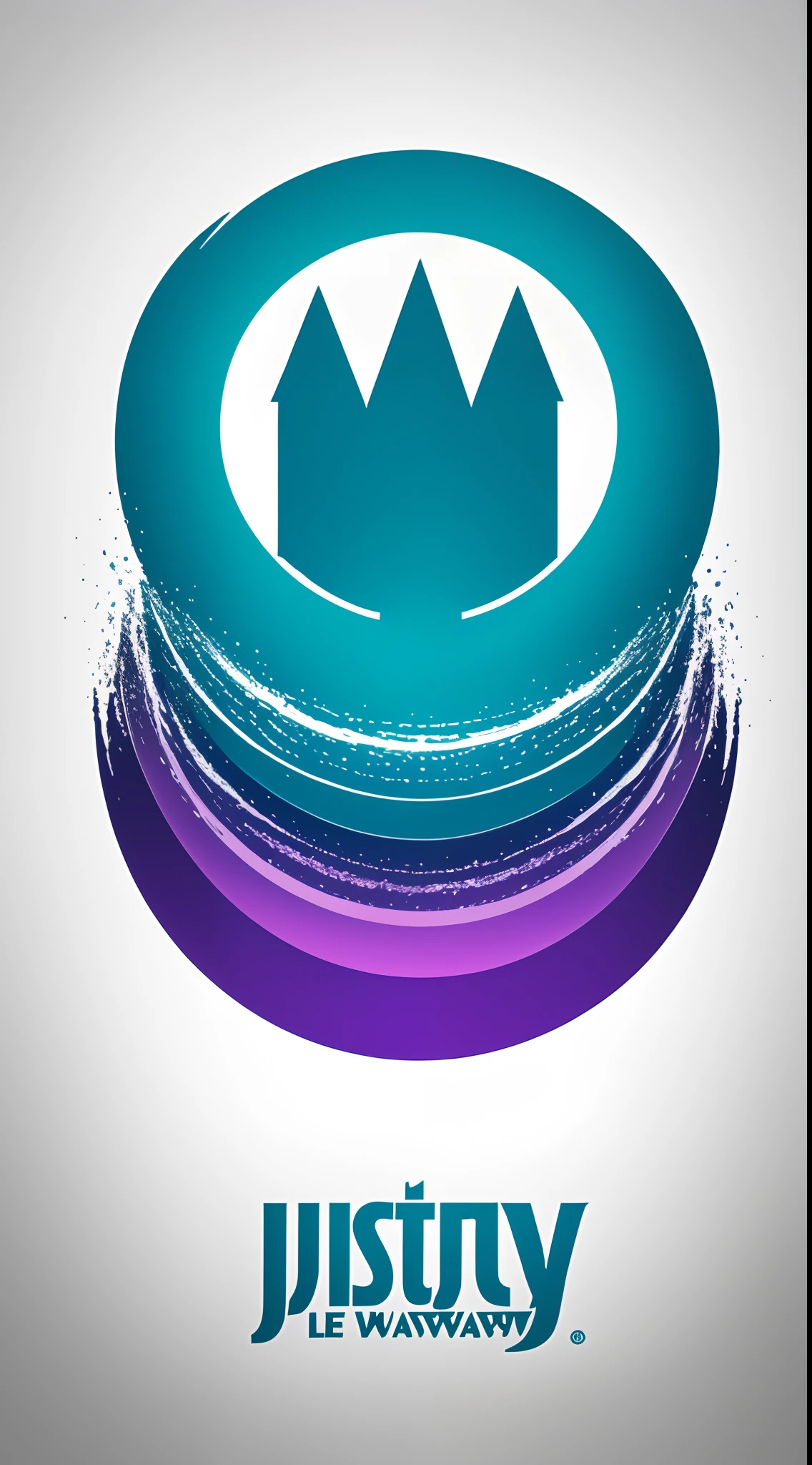 Logo avec le nom JustWay avec une couleur bleu froncée avec un dégradé de violet