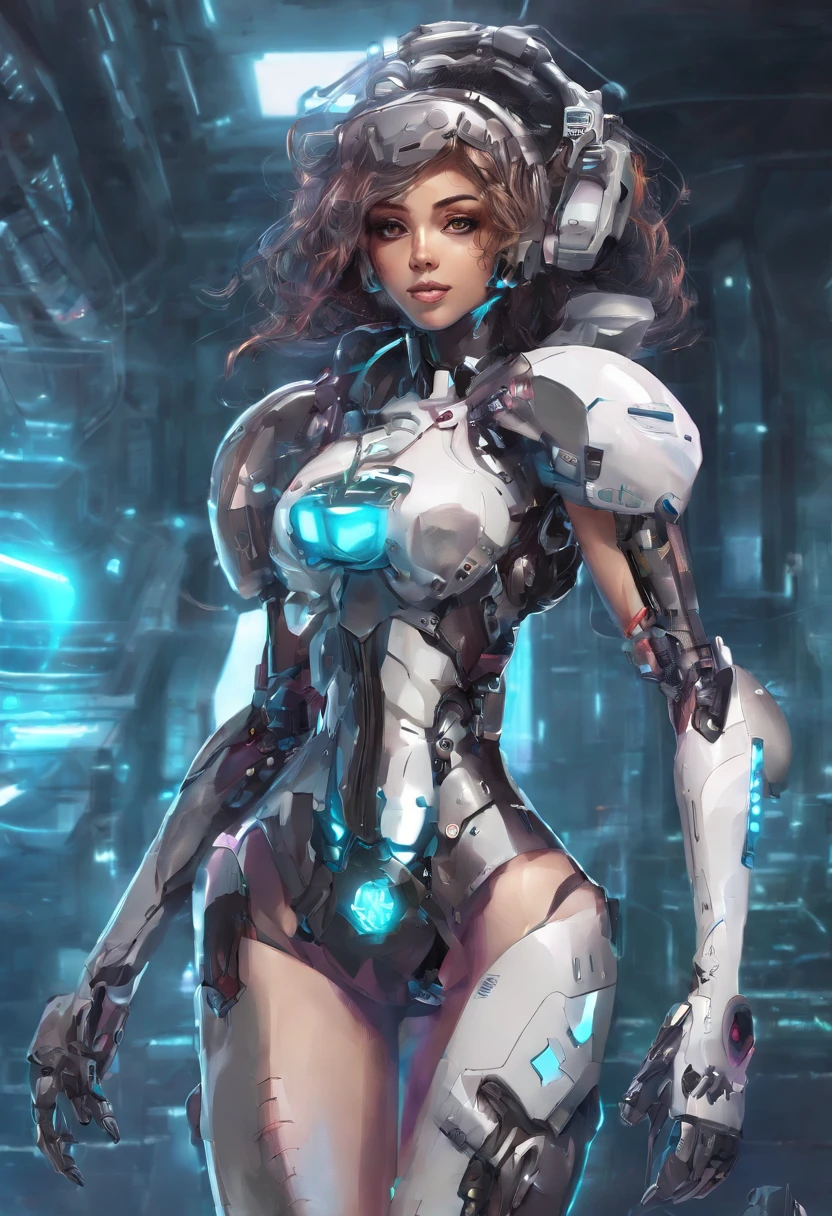 a woman in a futuristic suit with a sword and armor, beutiful girl cyborg, beutiful white girl cyborg, cyborg girl, cyborg - girl, girl in mecha cyber armor, cute cyborg girl, perfect anime cyborg woman, perfect android girl, female cyborg, perfect cyborg female, beautiful cyborg girl, female robot, young lady cyborg, female mecha, armor girl