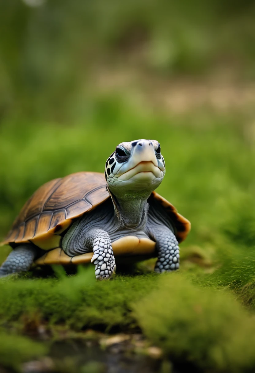 There's a turtle that's sitting on a green grass, tartaruga, A tartaruga simulada, casco de tartaruga, tartaruga envelhecida, an anthropomorphic turtle, as an anthropomorphic turtle, tartaruga, meia tartaruga, Tartarugas, anthropomorphic turtle, foto de retrato, foto de retrato em close-up, turtles all the way down, Pixar-style reptile