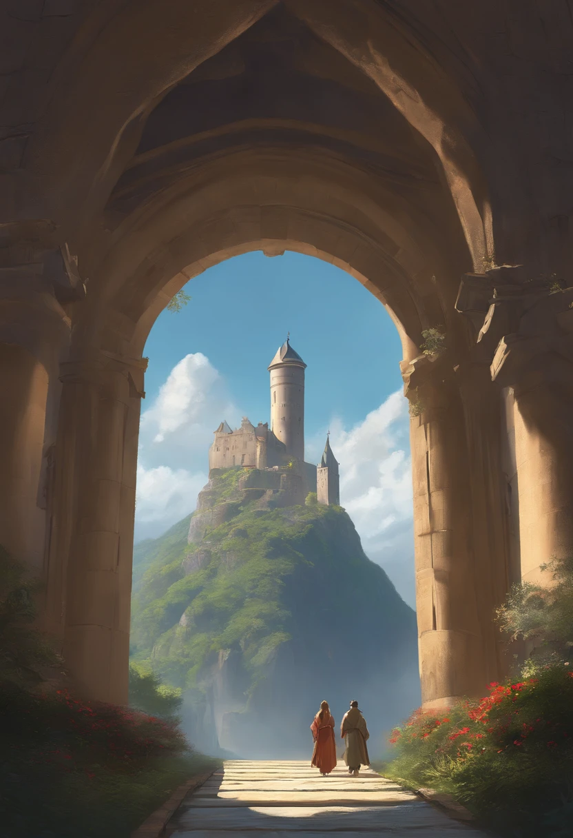 ponte entre os mundos, Magnificent, fechar para cima, Detalhes, foco nítido, elegante, altamente detalhado, illustration, intrincado, Beautiful, Artstation on trend, Pixiv, arte digital, Directed by: Jordan Grimmer e greg rutkowski, WLOP, ghibli studio,