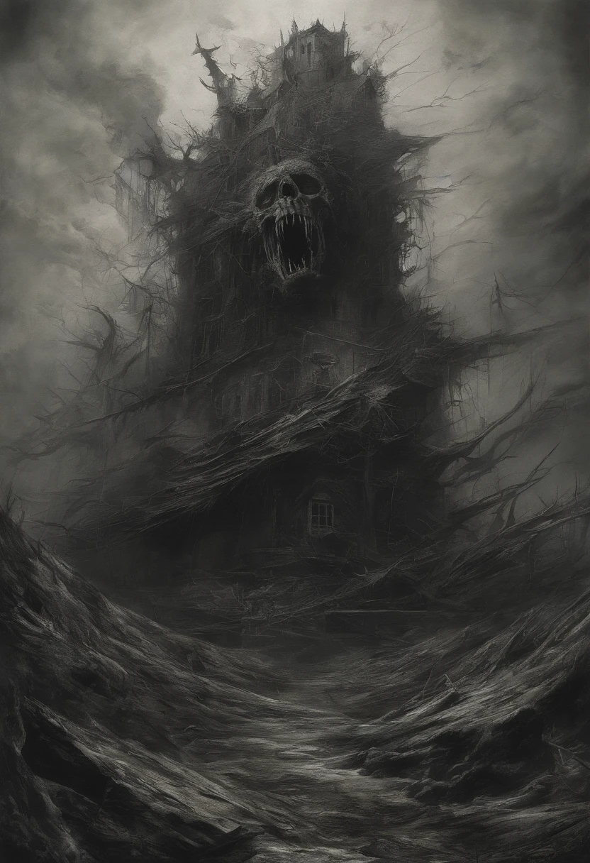 Guda, China,zombi, unholy, Teeth become longer, Jean-Honoré Fragonard(Jean-Honoré Fragonard)of works of art, steve huston(steve huston), heavy grain, High detail, Cinematic composition, Dramaticlight, deformation, super wide shot, Hyperrealistic