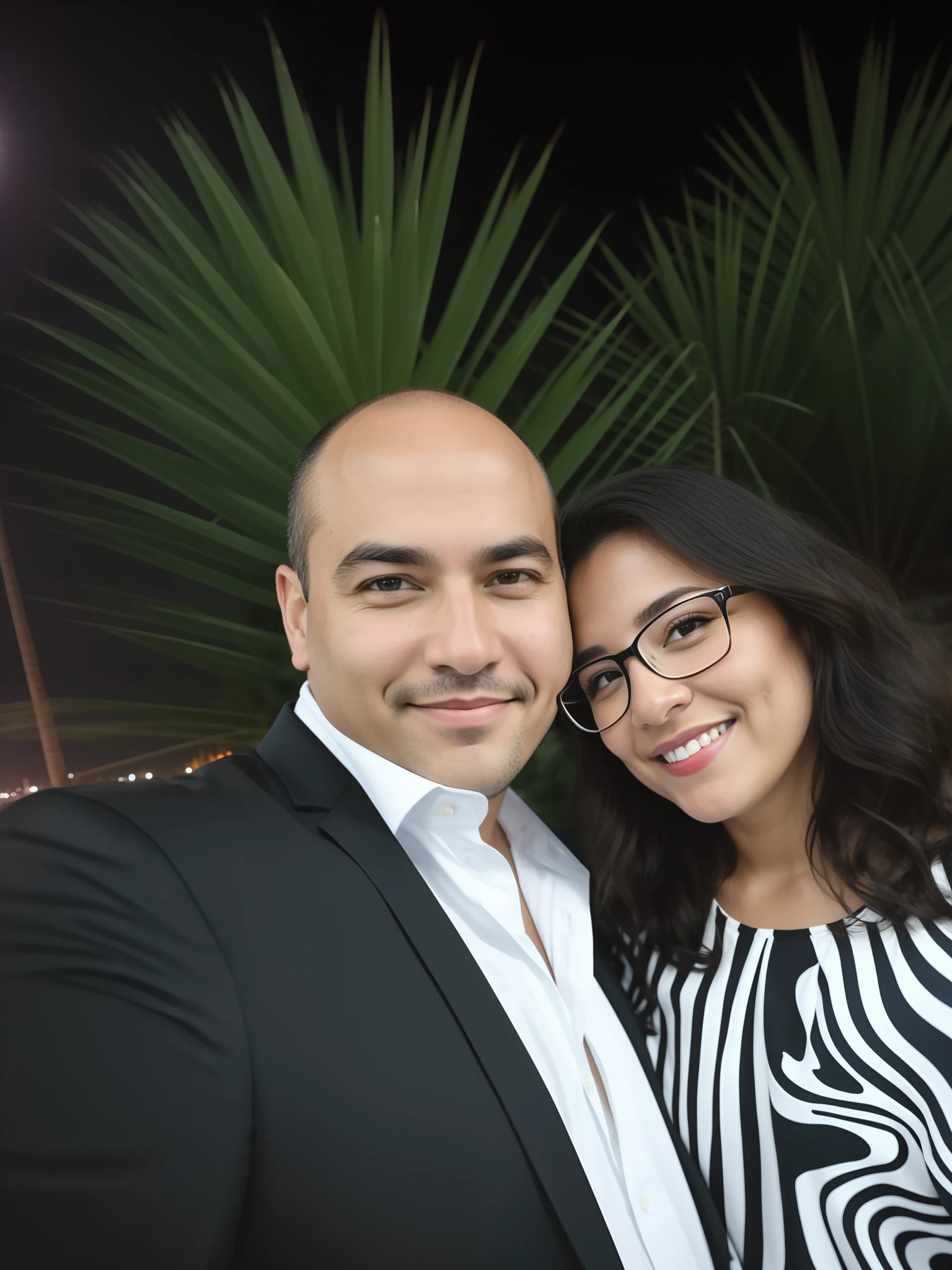 there is a man and woman posing for a picture together, vacation photo, Fotografia tirada em 2 0 2 0, foto do perfil, imagem de perfil, Foto tirada em 2018, photo taken at night, taken in the night, foto retrato, foto de perfil headshot, foto da noite, Noite!, Casal feliz, Fotografia selfie 8k, Postagem no Reddit, at night, retrato de casais estilo pixar