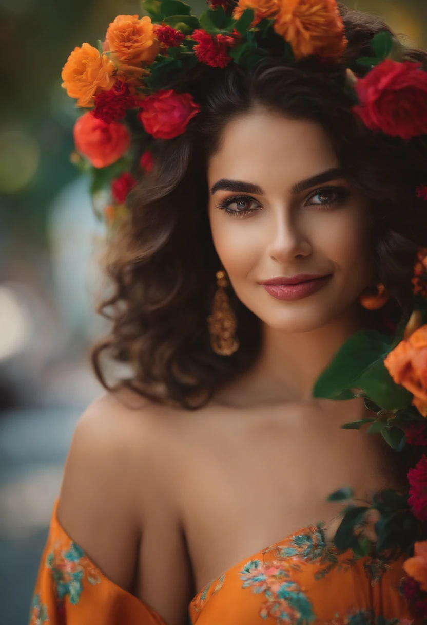Jovem mulher sorrindo