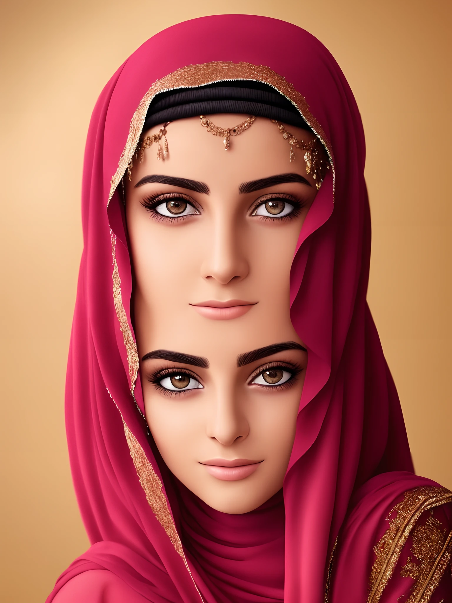 Realistic picture of an Arab girl beautiful