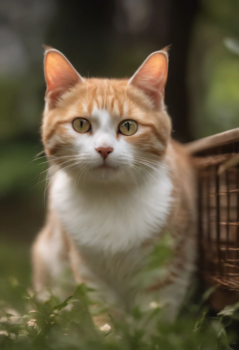 There's a cat that sits with its mouth open, gato anime, visual anime de um gato bonito, gato bonito, Linguado orelhudo, arte fofa, por Shitao, gato anime realista, gato feliz, Sora como um gato, expressando alegria. Directed by: Krenz Cushart, gato anime bonito, por Yang J, Gato [ tocando piano ]