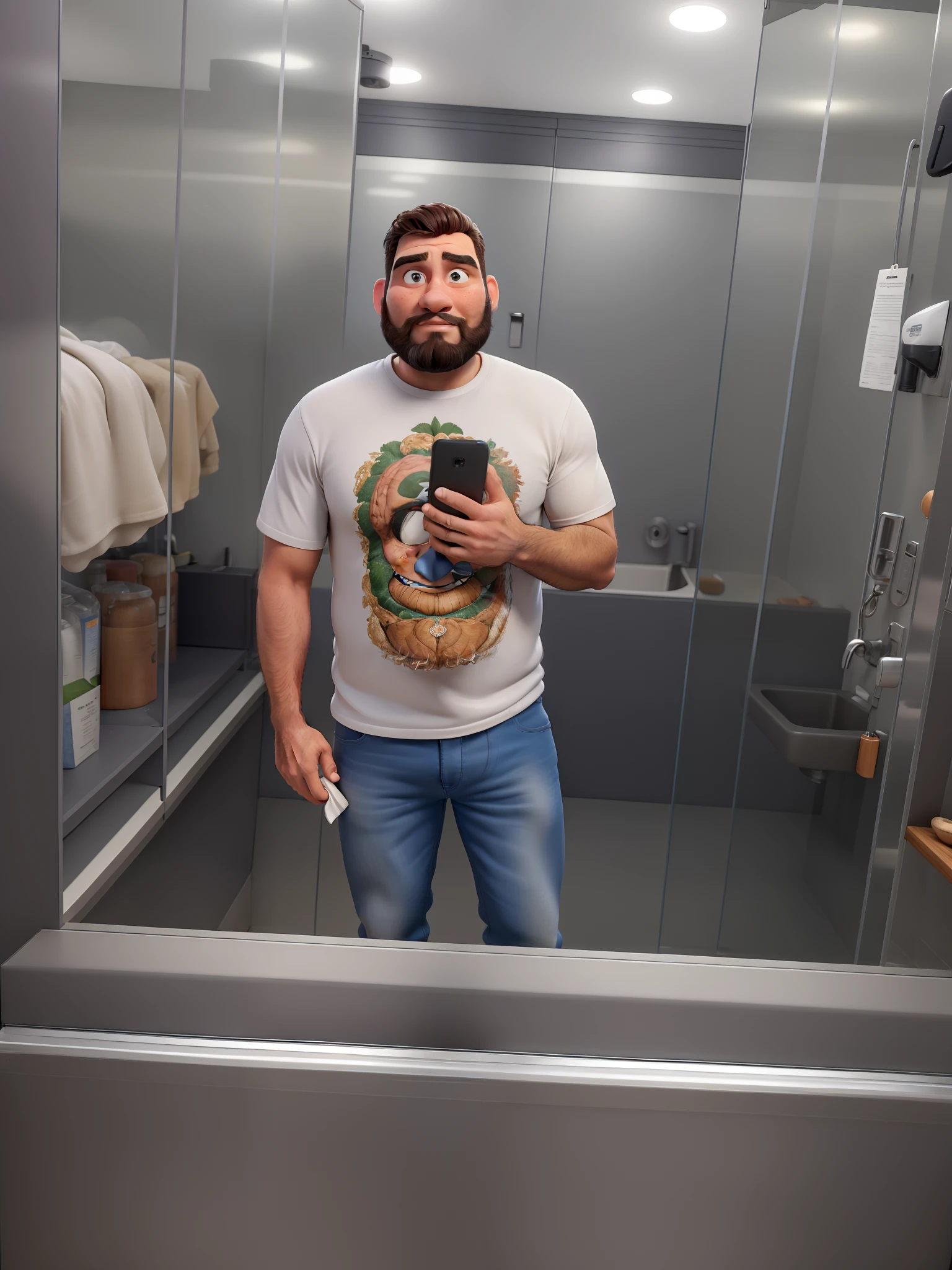 Homem 38 anos, tamanho 1,75, peso 104 kilos, olhos castanhos, Medium-sized beard, rosto ovalado