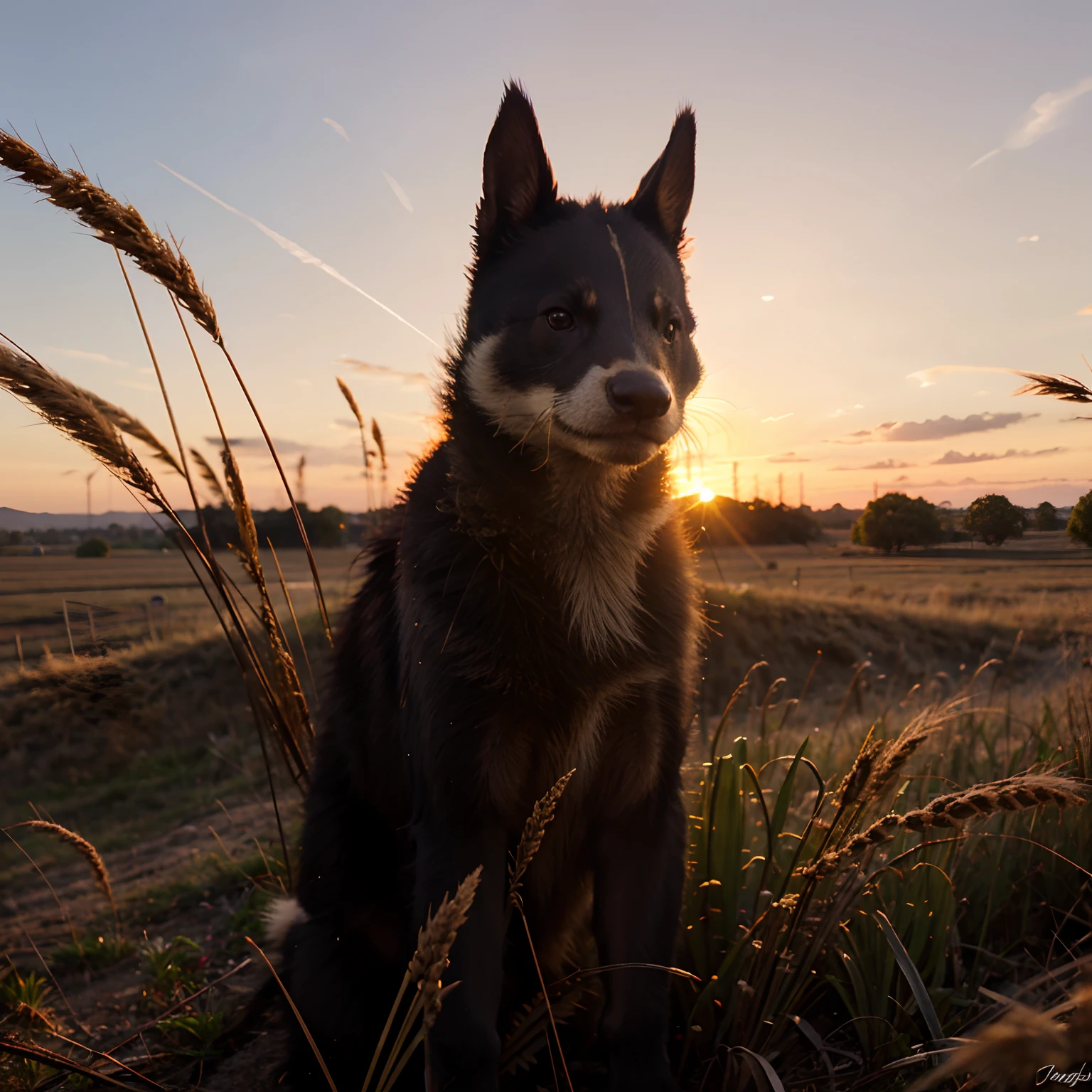 Honeybadger, Sunset, high gras