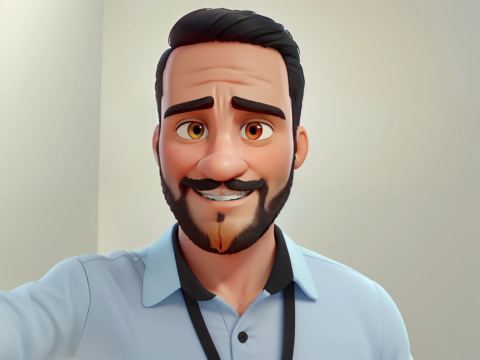 Pode melhorar barba mais rala com uns fios brancos, Make the full body appearing white red shoes. Man stands on black background on a speaker-like stage with microphone in one hand and book in the other in Disney pixar style best quality, maior qualidade.
