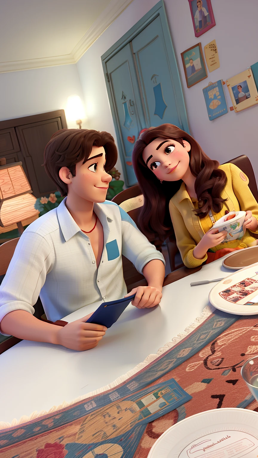 Casal feliz igual filme da Disney amor