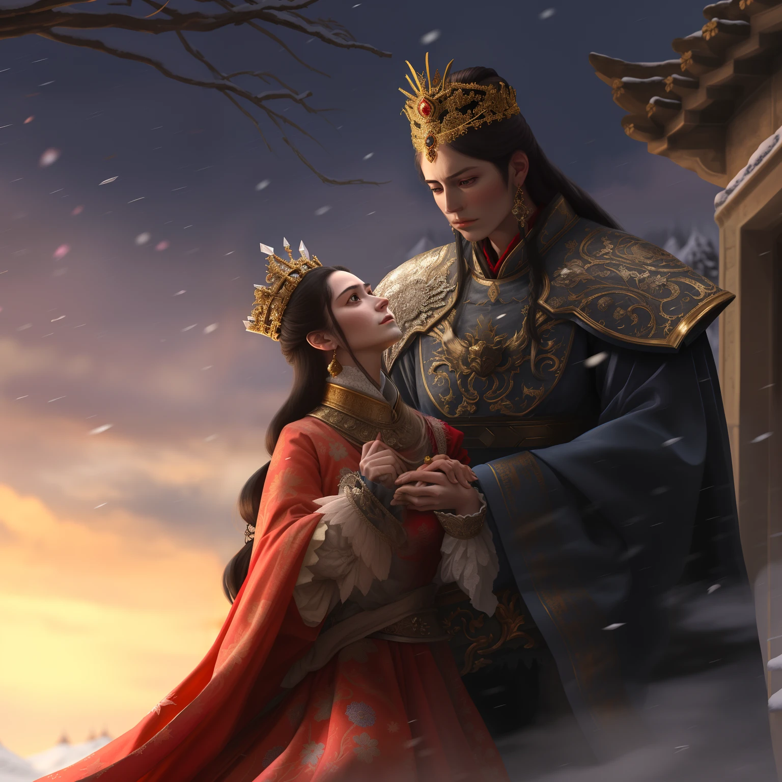 On a snowy night, she was kicked out of the palace and was carried back to the palace by the emperor，The next day, he told the world that she was the queen