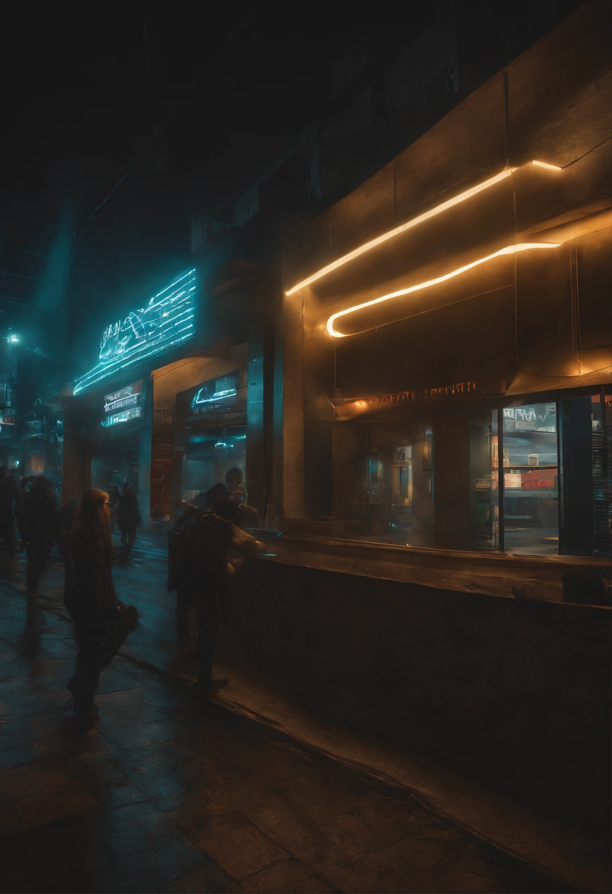 hyper realistic, textura realista, dramatic lighting, (best quality:1.1), profundidade de campo, noite, em uma cidade cyberpunk futurista, HDR, profundidade de campo rasa, luz ampla, alto contraste, Backlighting, florescer, brilhos leves, chromatic aberration, foco nítido, futuristic clothing, leather jacket, beleza512, Lnchuu,