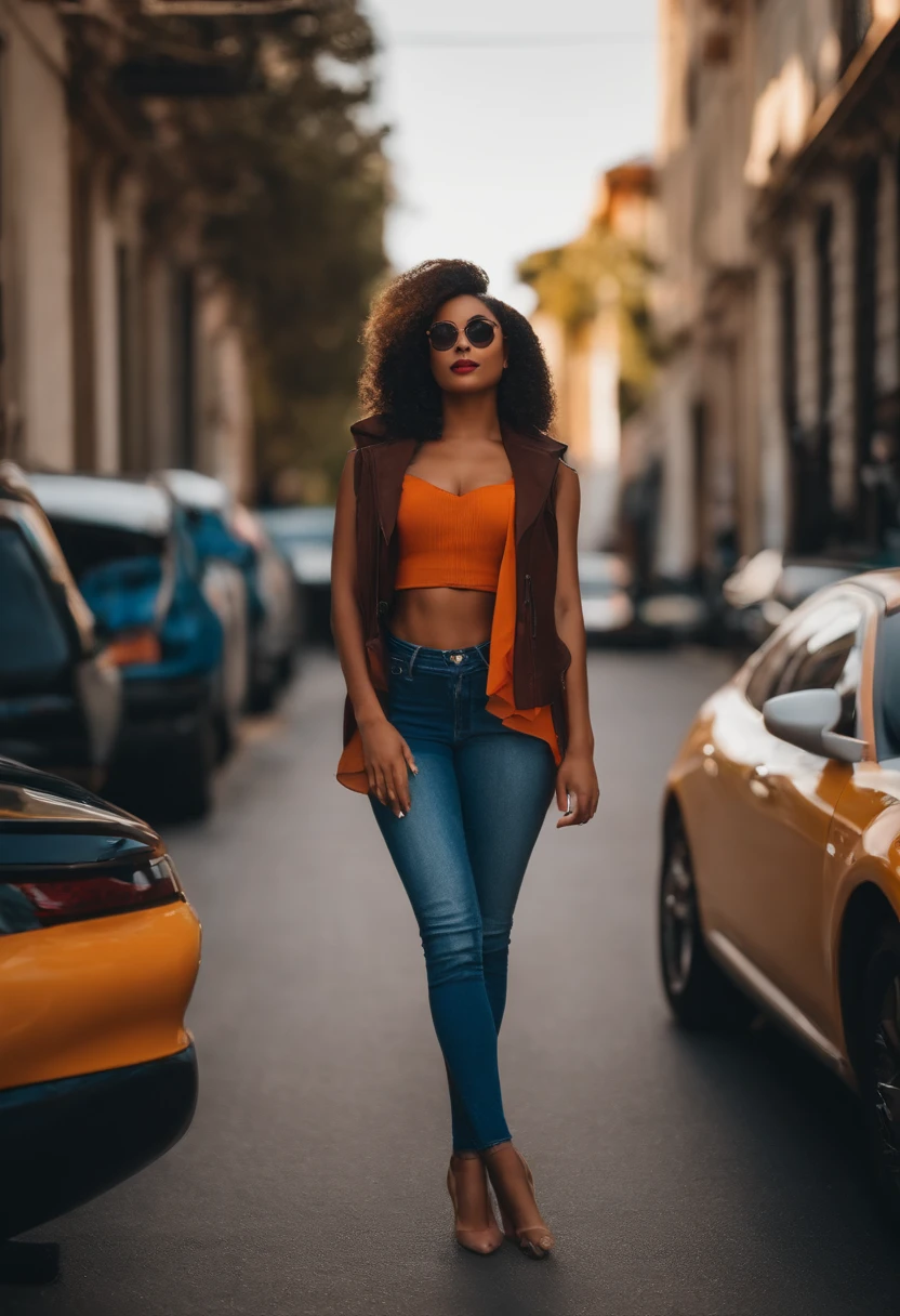 A Girl wearing High Heels 👠 With Head High And Moving with Happiness in street with Full confidence and a little bit dominant ..The girl Must not be too thin