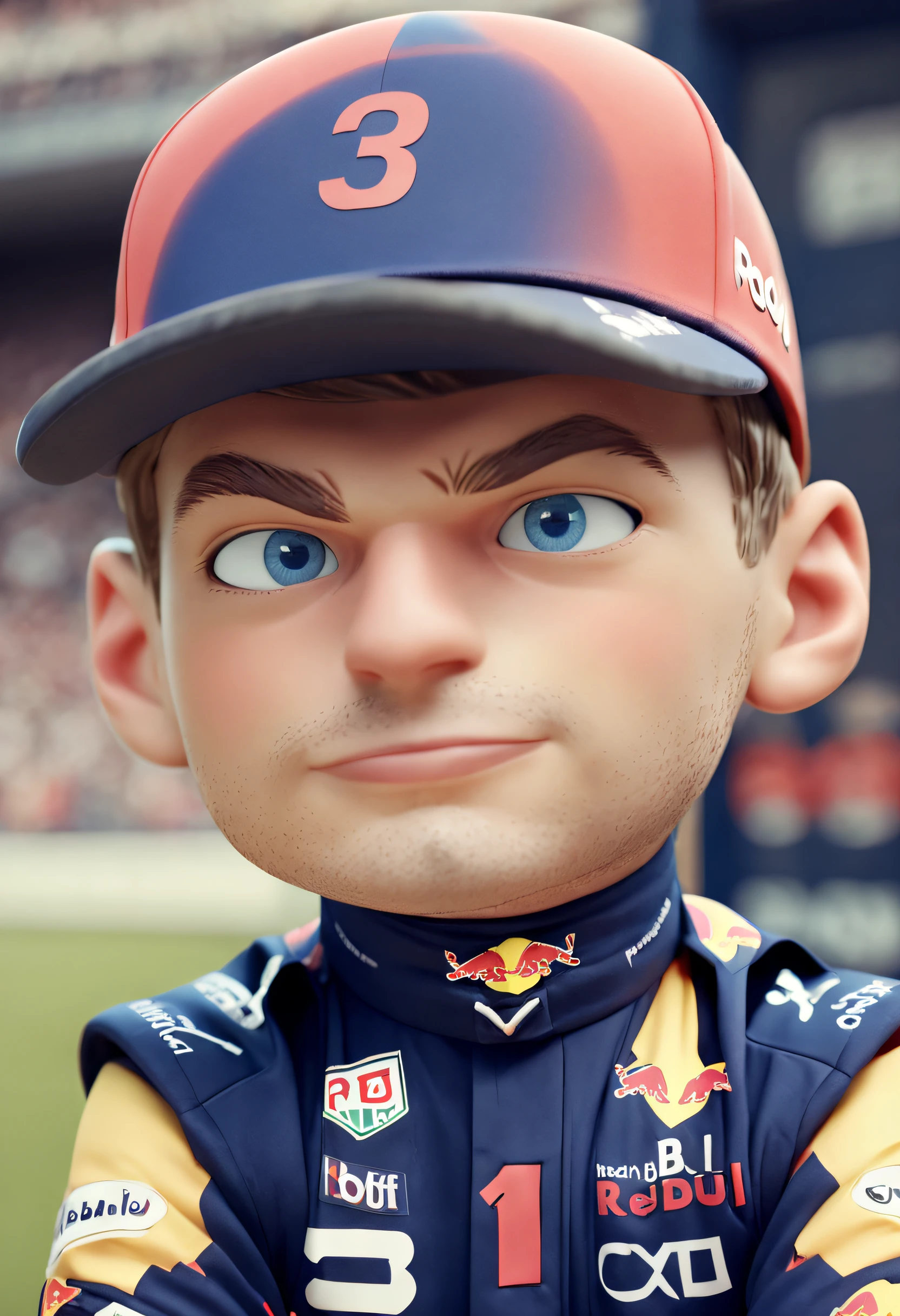 analog film photo of Adorable 3D Character of max verstappen, wearing redbull uniform, blue eyes, 3D render, adorable character, 3D art, faded film, desaturated, 35mm photo, grainy, vignette, vintage, Kodachrome, Lomography, stained, highly detailed, found footage