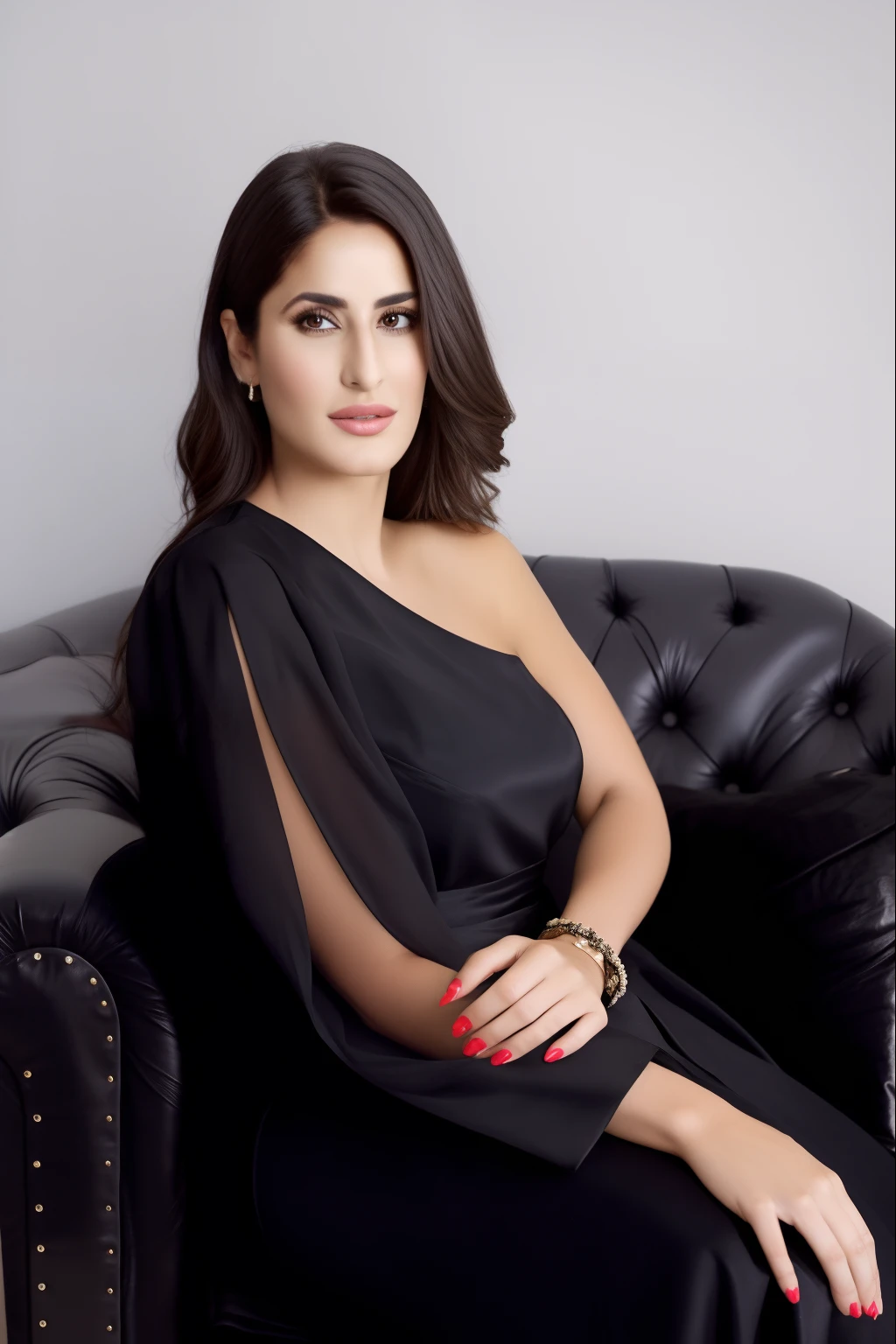 Mulher de Araffe em um vestido preto sentado em uma cadeira de couro preto, fernanda suarez, Christina Kritikou, imagem retrato, Retrato de Ana de la Reguera, Lorena Avarez, Mina Petrovic, yael shelbia, Andou na escola chatzipanagiotou, Elizabete Saltzman, Carola Rubio, Karla Ortiz, Jaqueline E, Blanca Alvarez