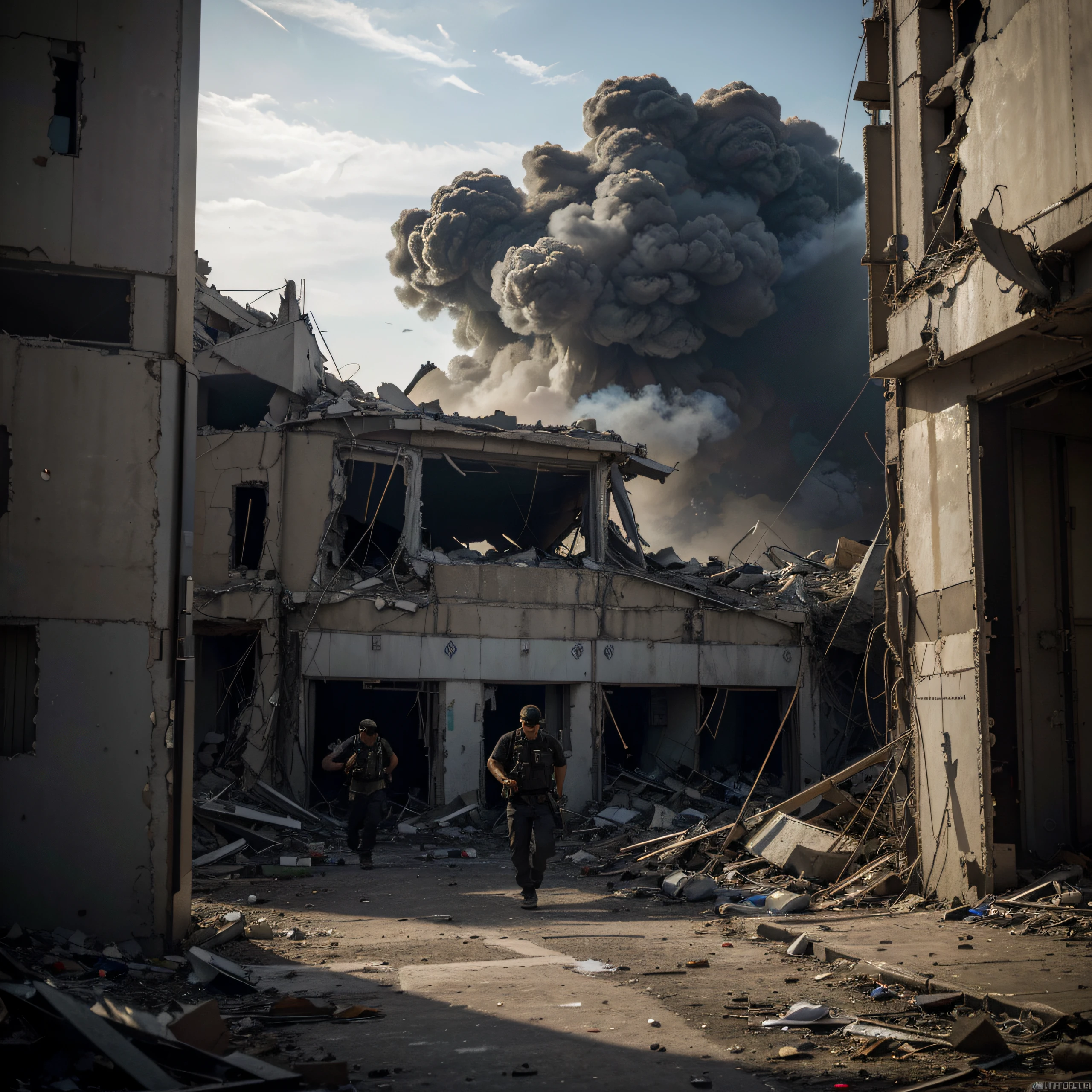 (best quality,4k,8k,highres,masterpiece:1.2),ultra-detailed,(realistic,photorealistic,photo-realistic:1.37),HDR,UHD,studio lighting,extreme detail description,professional,vivid colors,bokeh,portraits,landscape gaza city war,Journalist camera,strong impact,devastation and destruction,damaged infrastructure,chaotic setting,in ruins,broken buildings,dark smoke rising,scattered debris,people fleeing in panic,war-torn streets,conflict zone,tension in the air,emergency responders rushing,reporter capturing the scene,documenting the tragedy,bold photography,capturing emotions,moments frozen in time,narrating the story with images,photojournalism making a difference,unfiltered reality,keeping the world informed,conveying the harsh reality,exposing the suffering,witnessing the aftermath,capturing hope amidst despair,powerful visual storytelling,spreading awareness through images,compelling frames,frozen frames telling a thousand stories
