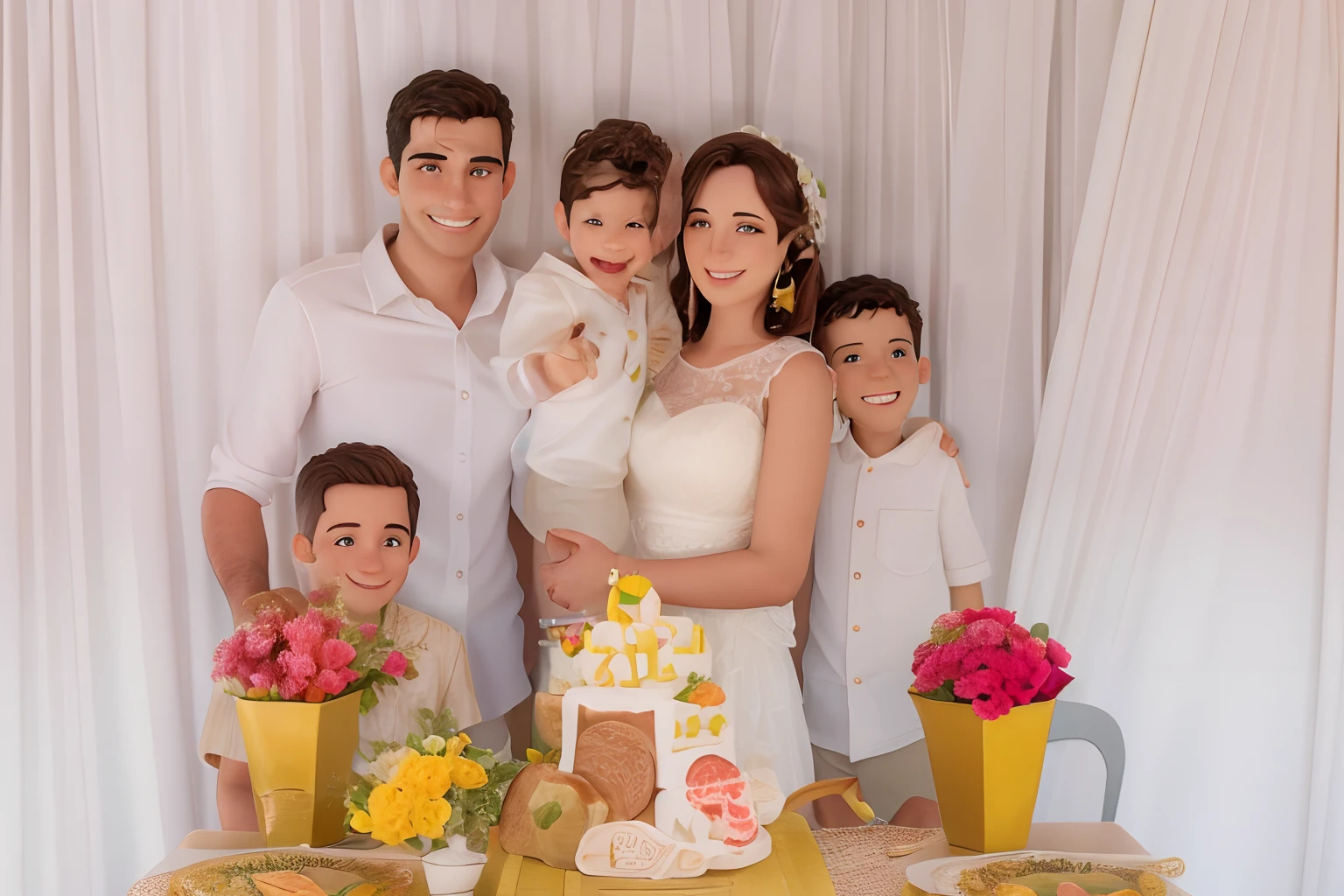 Hoje, O humor de felicidade entre o casal em uma vila de comida