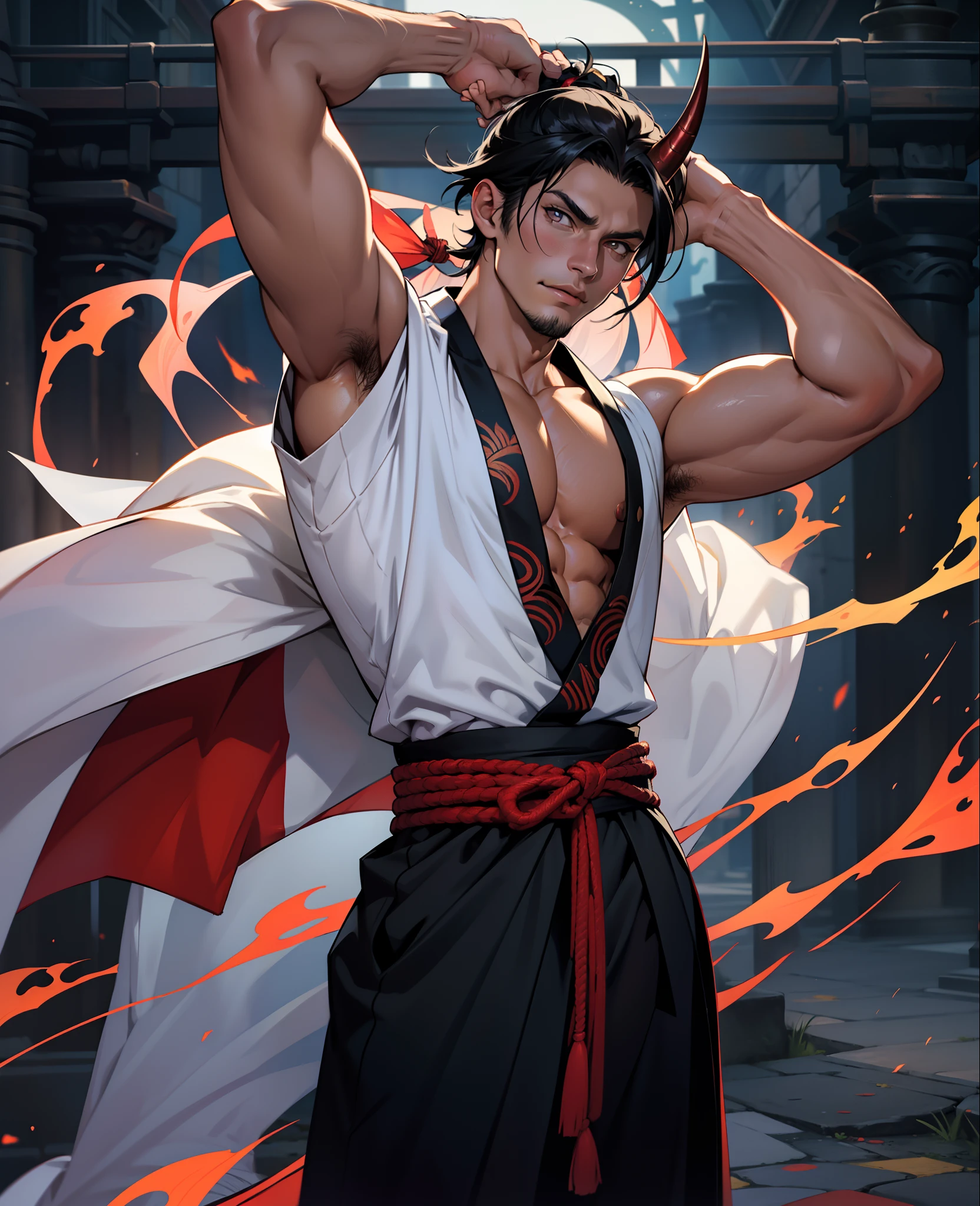 Loincloth samurai rushing