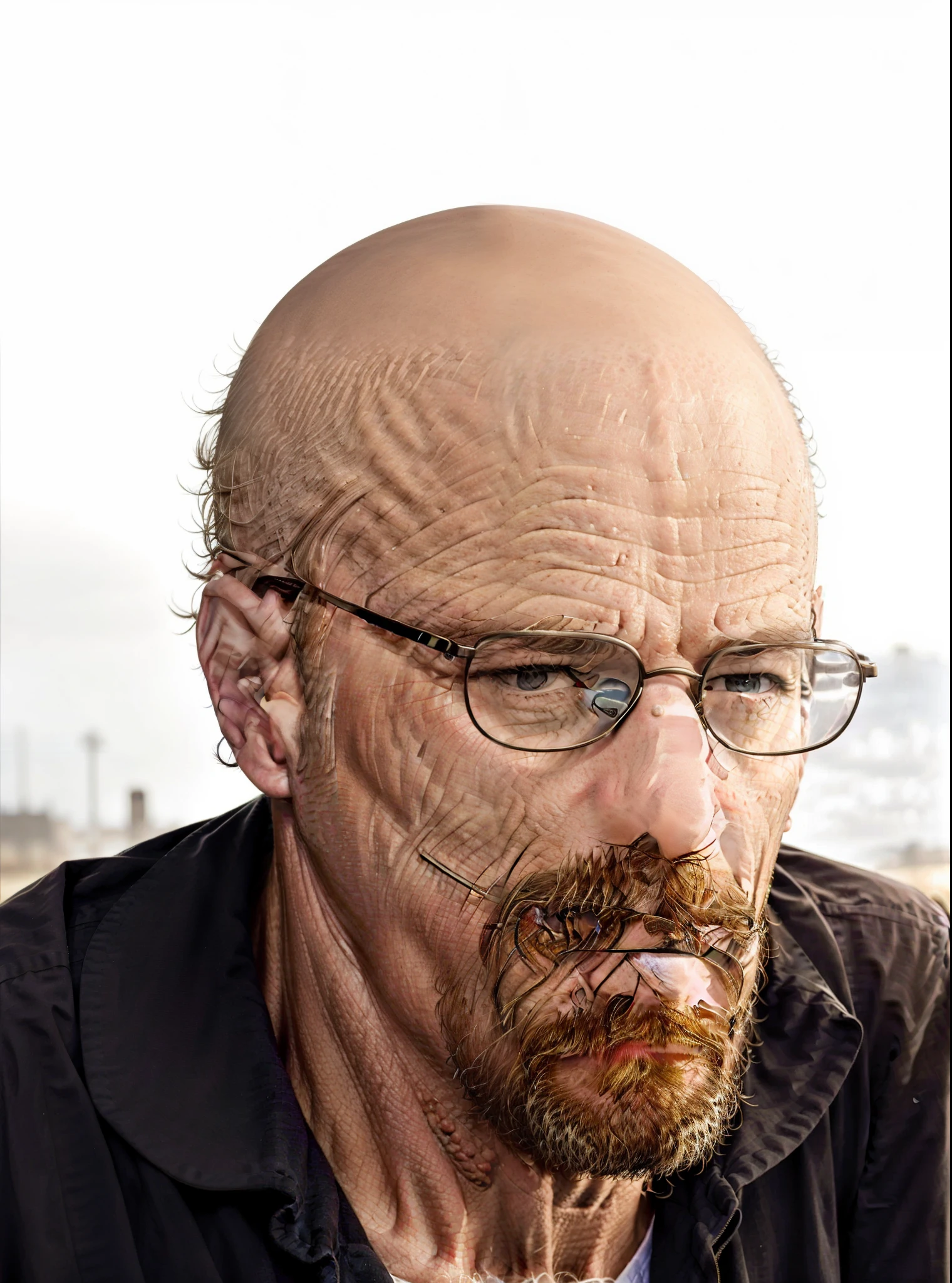 Man in glasses and beard looking at something, bald man, careca com barba curta, bald head and white beard, foto de um homem branco de 50 anos, balding, cabelos carecas, Directed by: Rafail Levitsky, em breve, selfie de um homem, middle aged balding superhero, Retrato de Careca, sem cabelo, completamente careca;